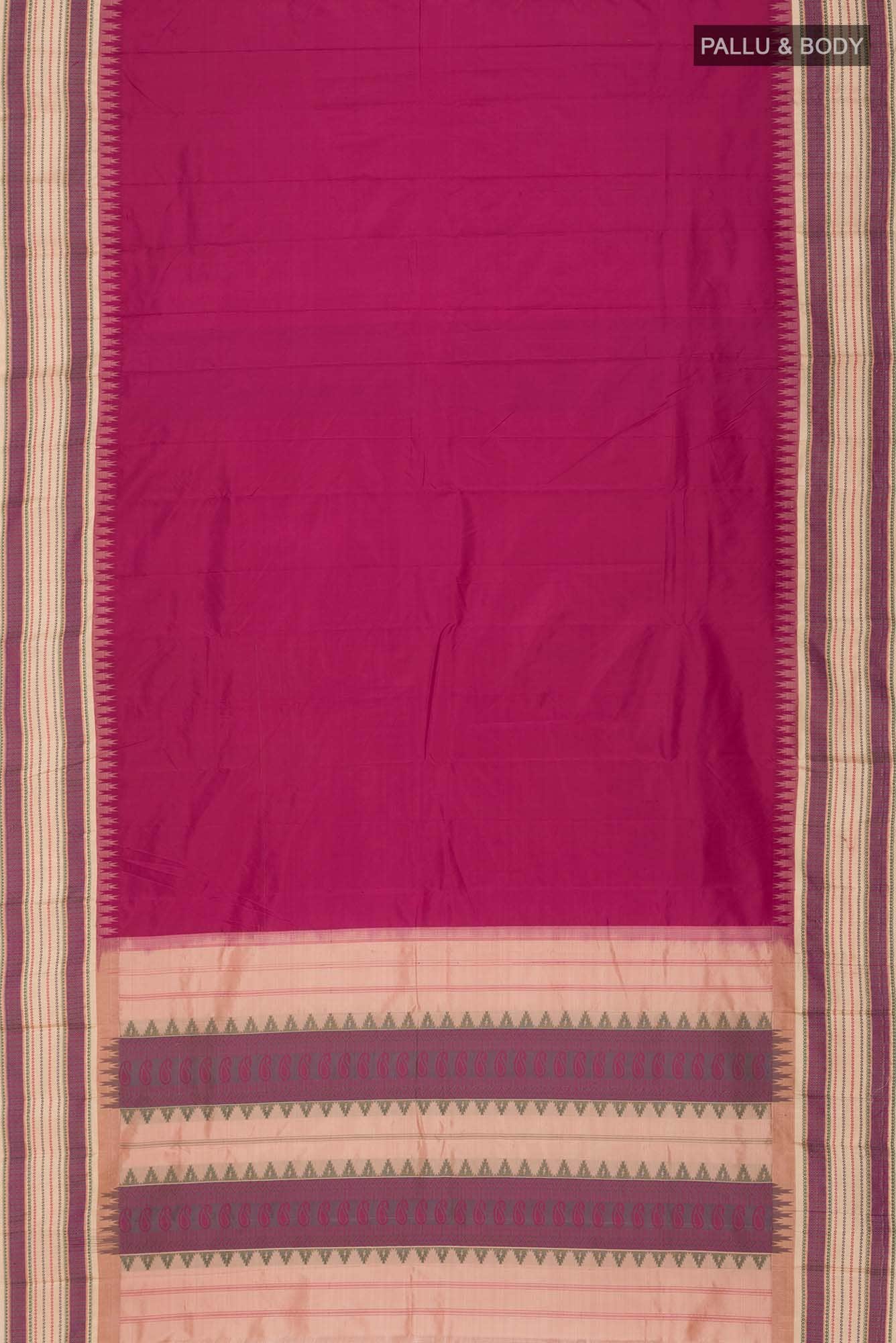 Dark Pink Bangalore Silk Saree