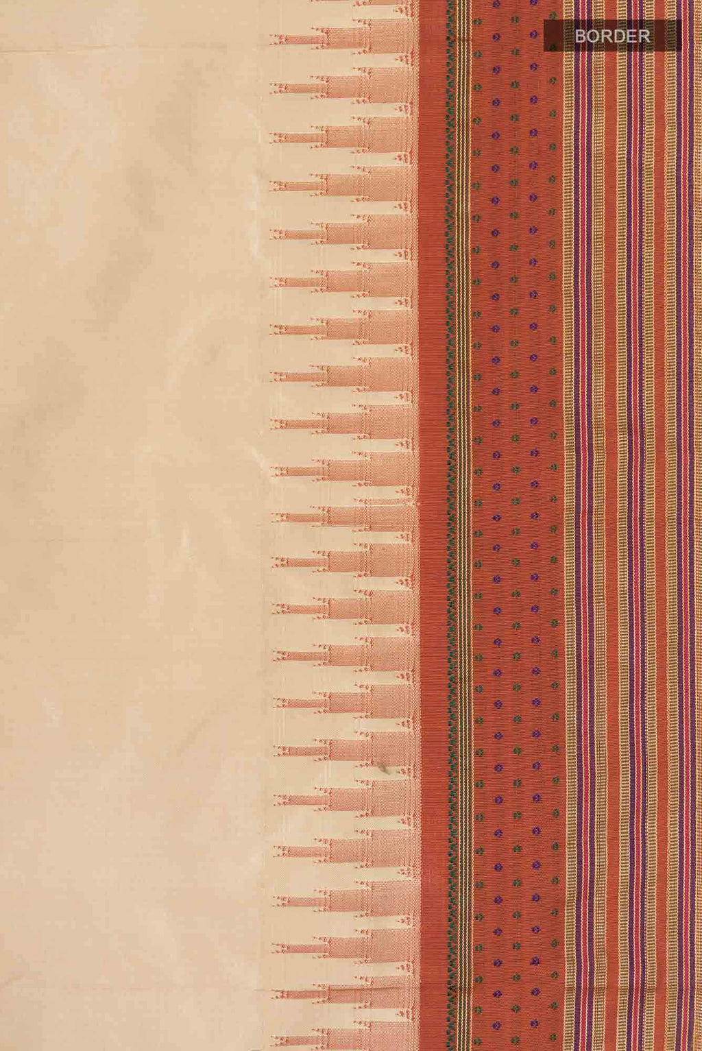Beige Bangalore Silk Saree