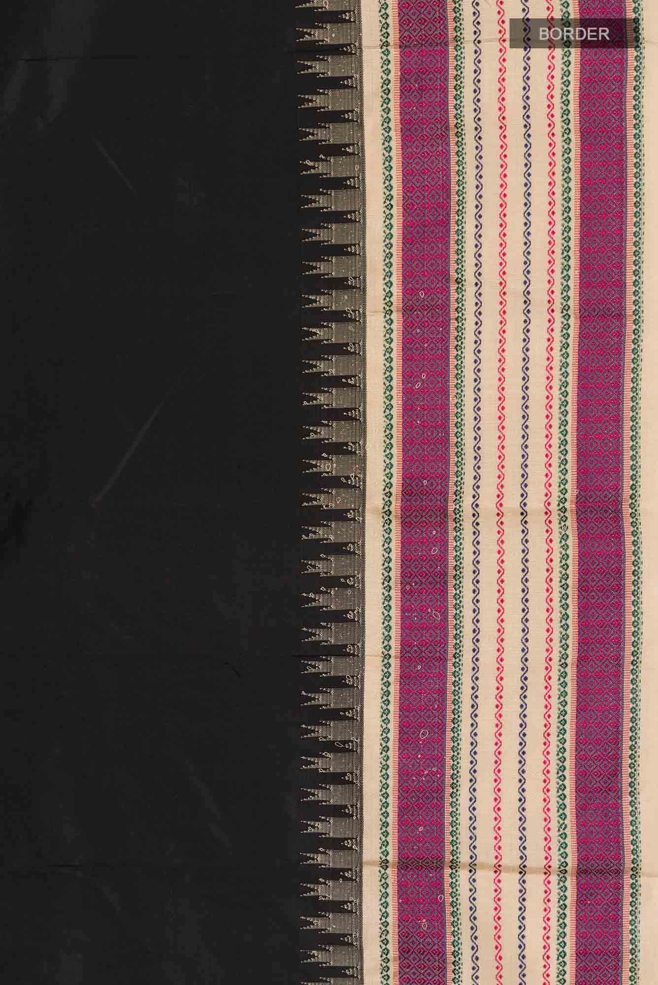 Black Bangalore Silk Saree