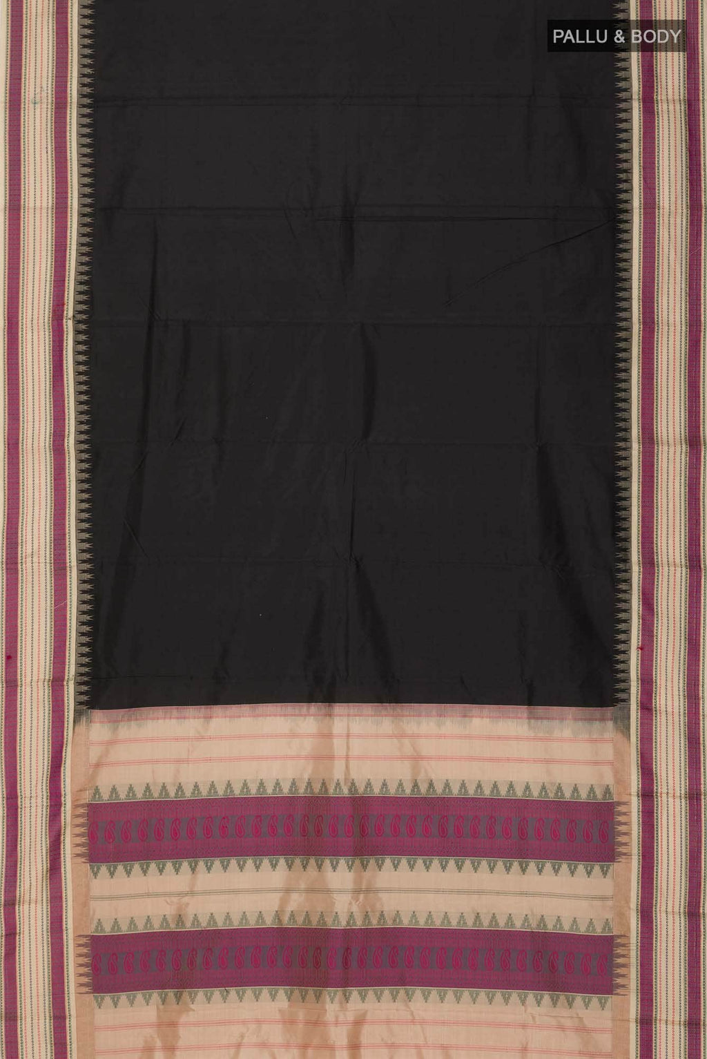 Black Bangalore Silk Saree
