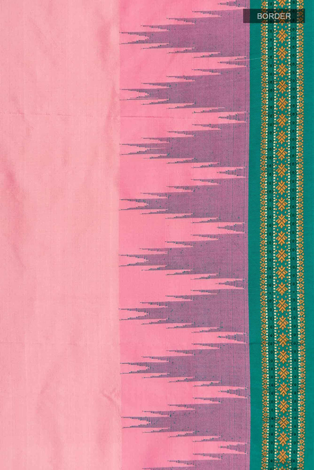 Rose pink Bangalore Silk Saree