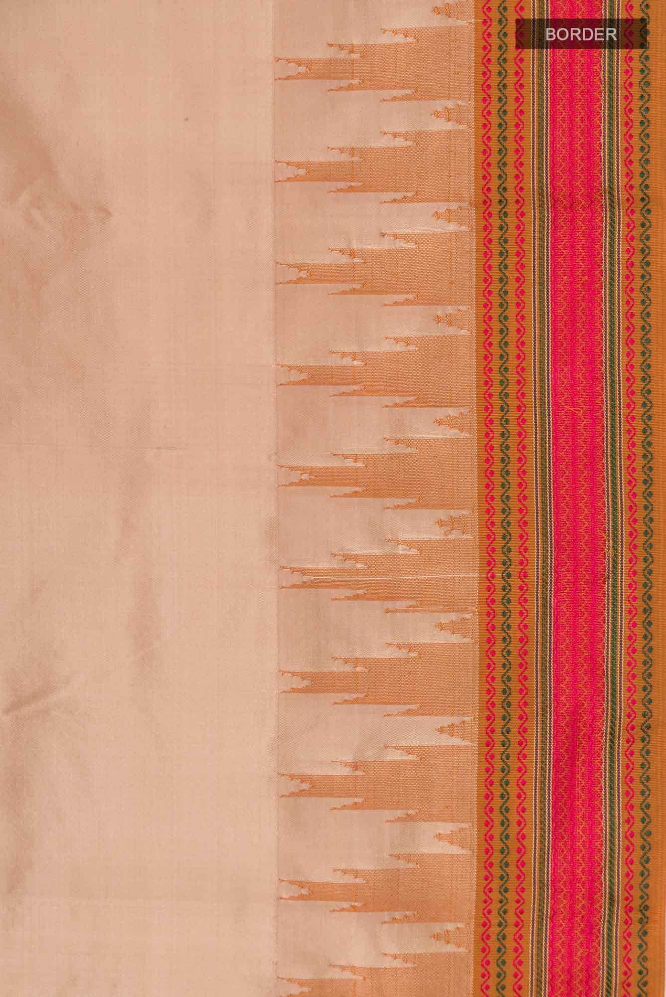 Beige Bangalore Silk Saree
