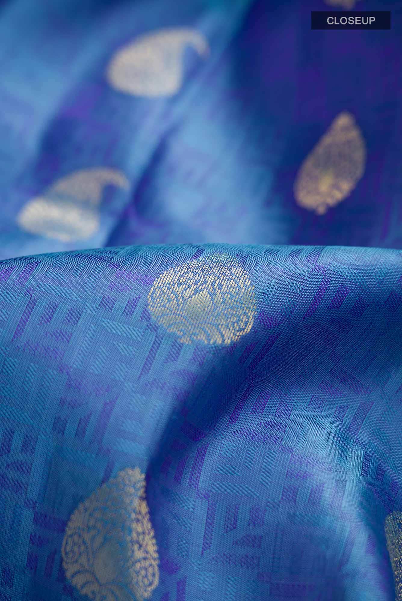Blue Kanchipuram Silk Saree