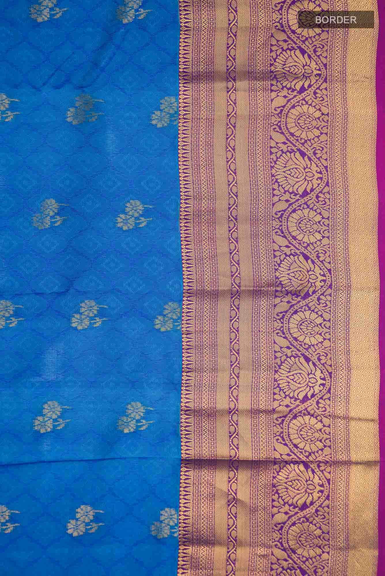 Blue Kanchipuram Silk Saree