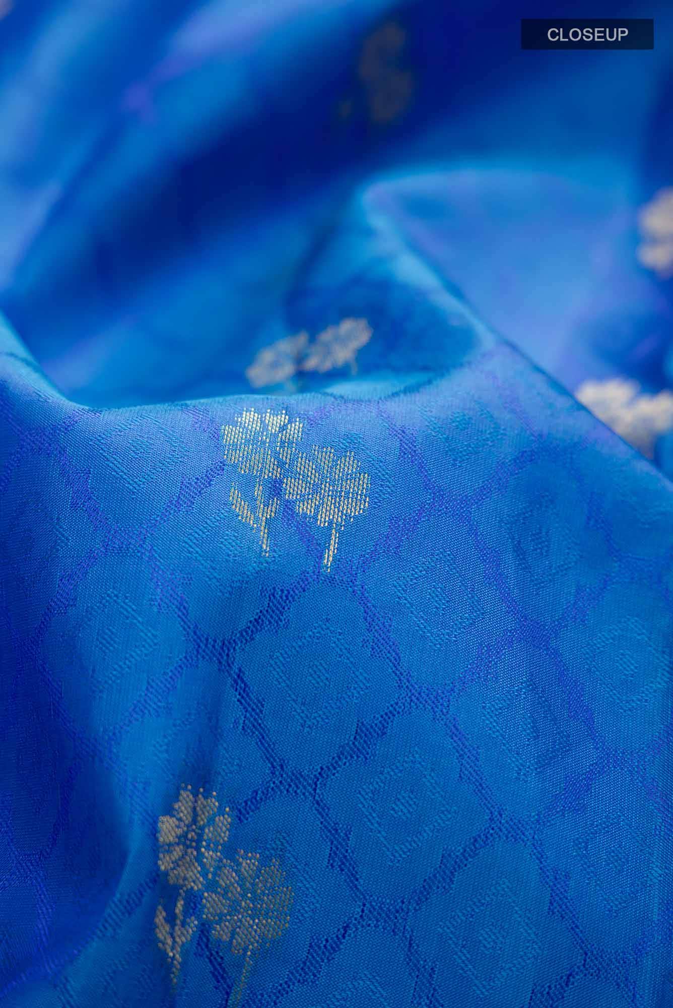Blue Kanchipuram Silk Saree