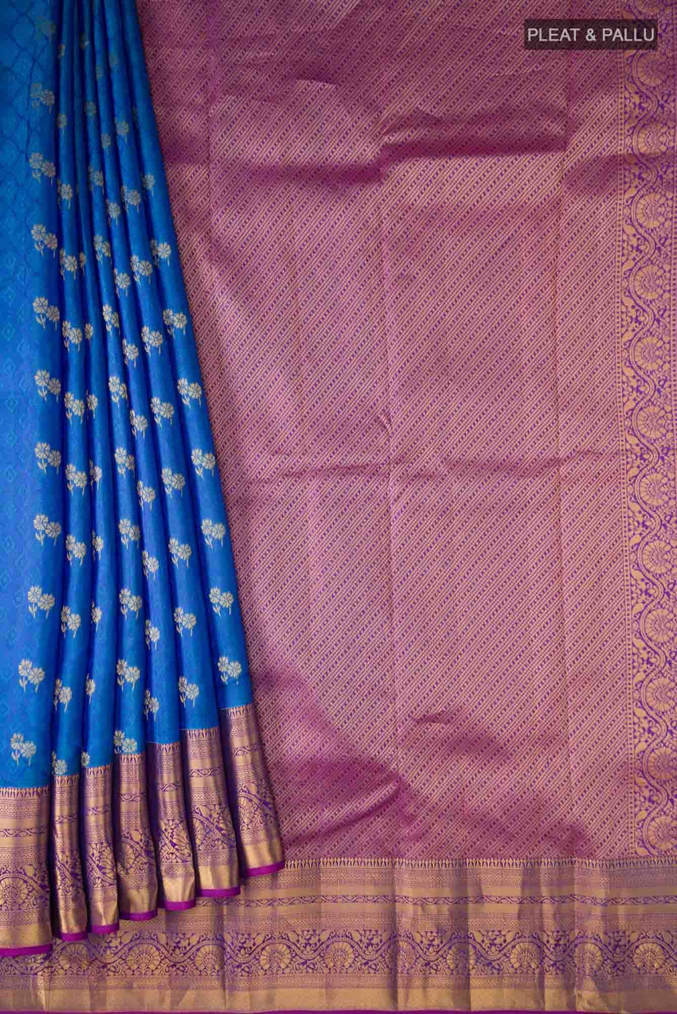 Blue Kanchipuram Silk Saree