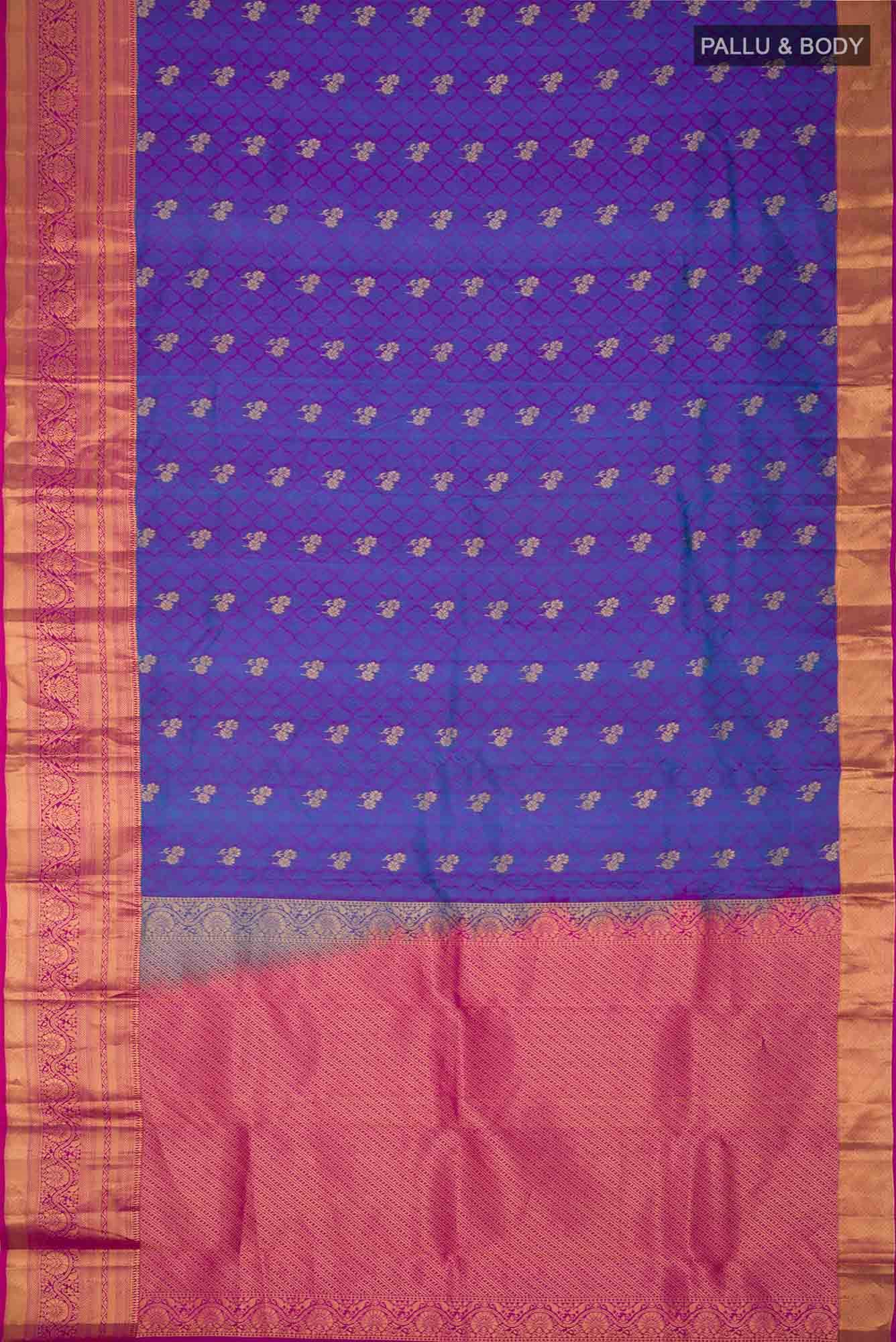 Blue Kanchipuram Silk Saree
