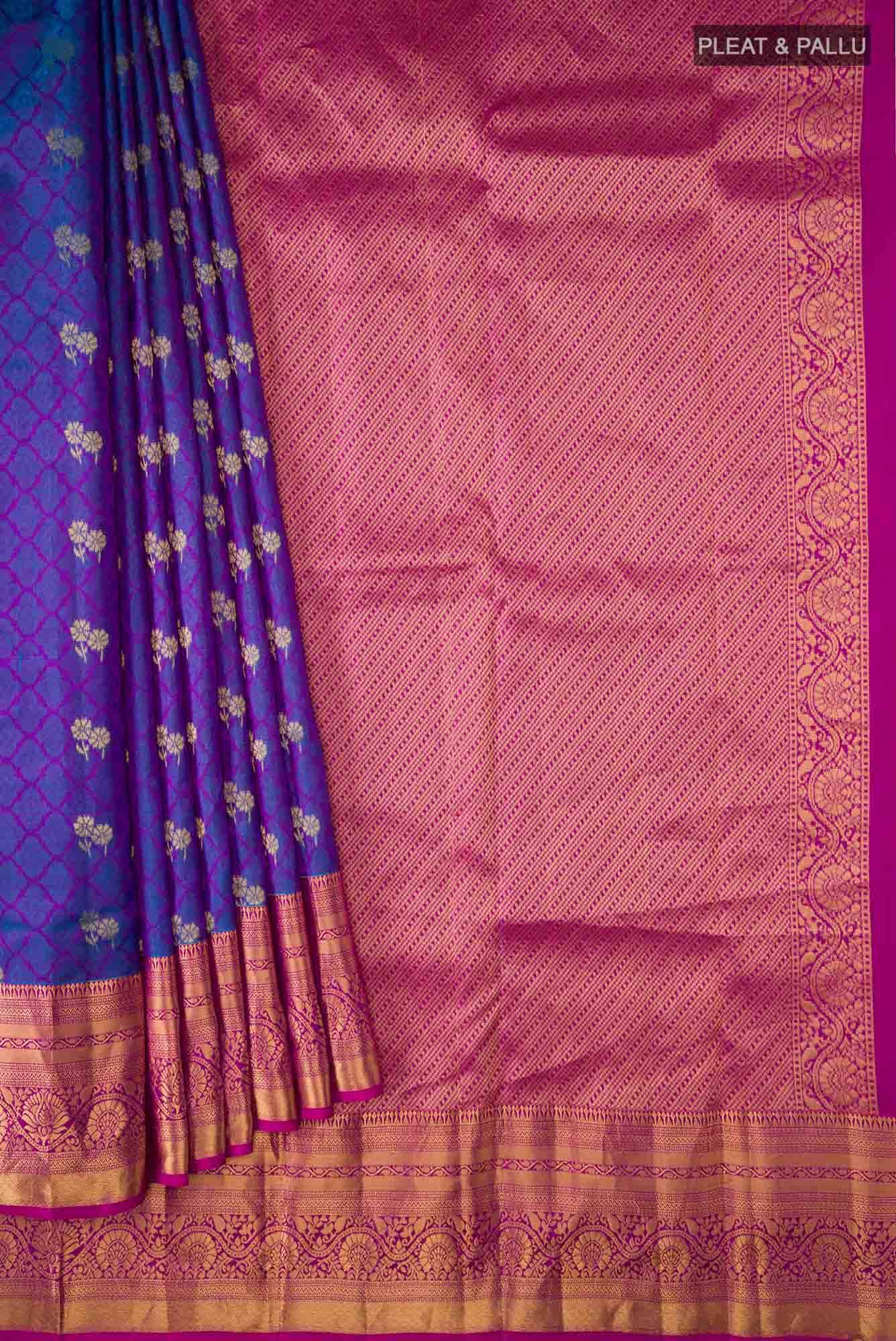 Blue Kanchipuram Silk Saree
