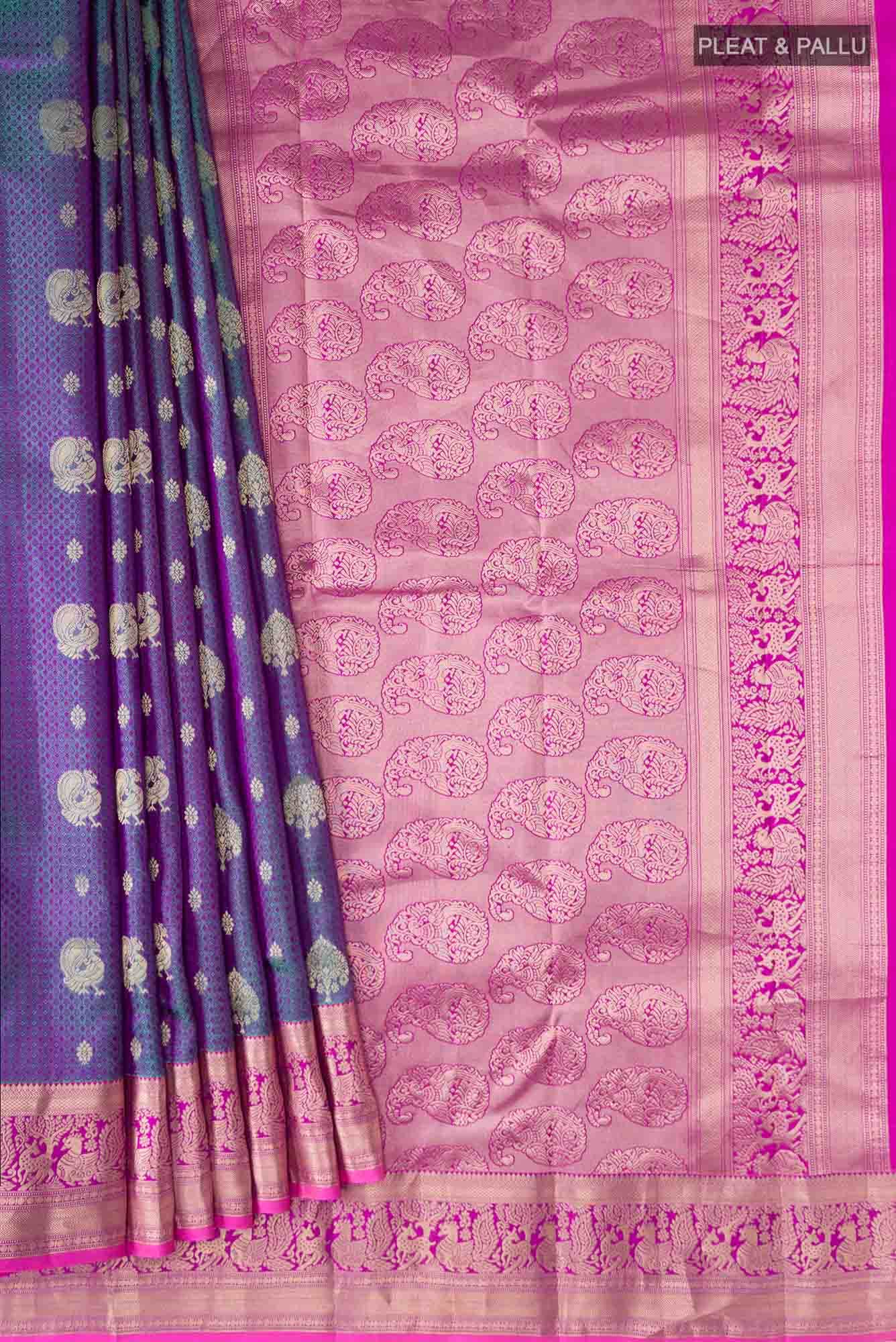 Blue Kanchipuram Silk Saree