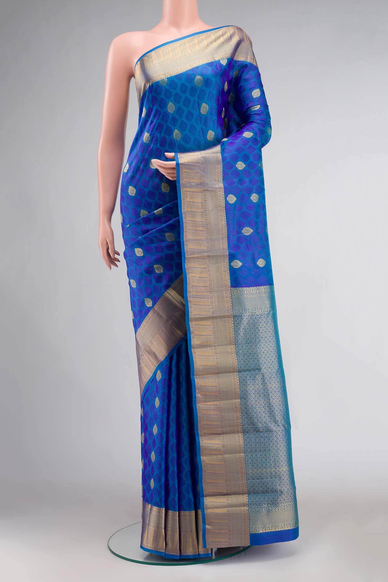 Blue Kanchipuram Silk Saree