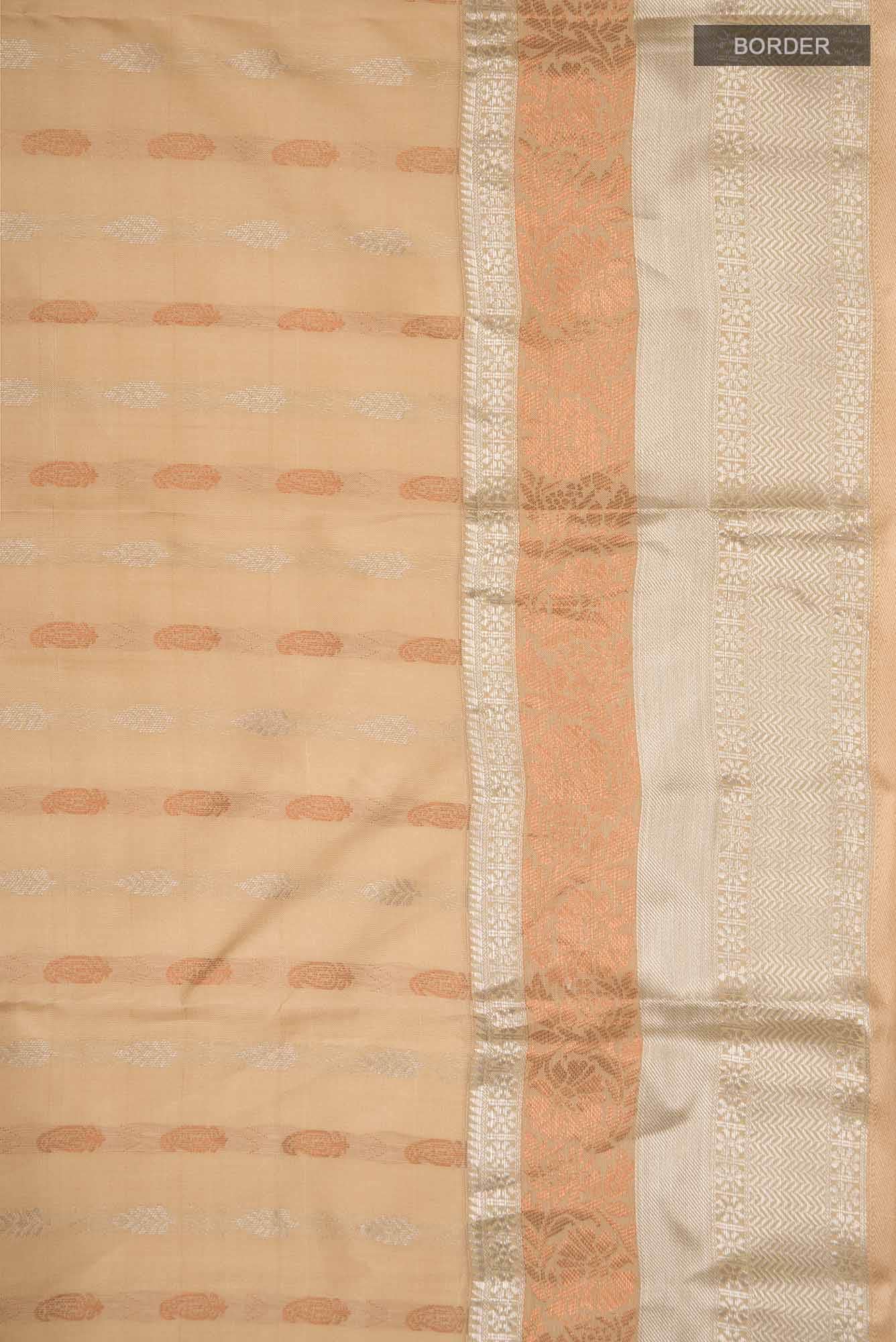 Beige Kanchipuram Silk Saree