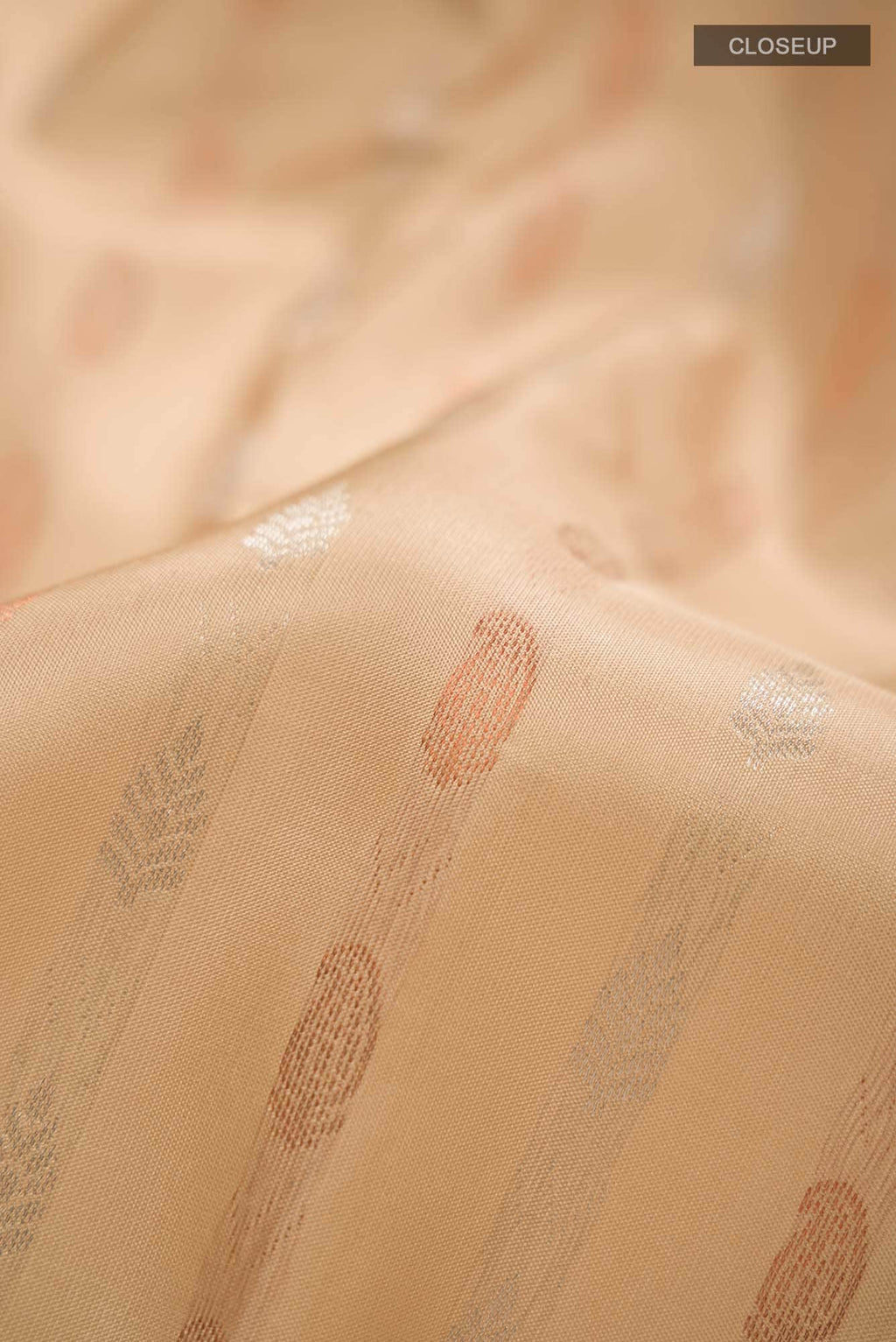 Beige Kanchipuram Silk Saree