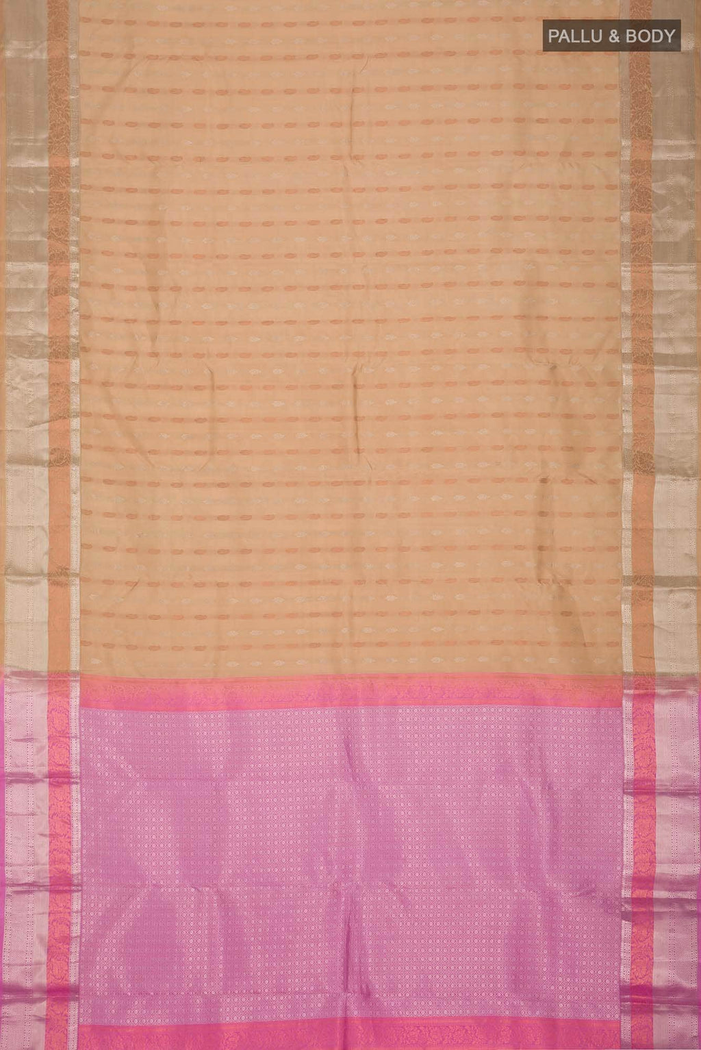 Beige Kanchipuram Silk Saree