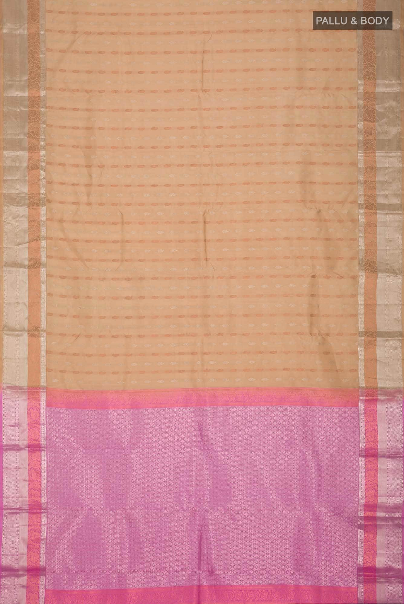 Beige Kanchipuram Silk Saree