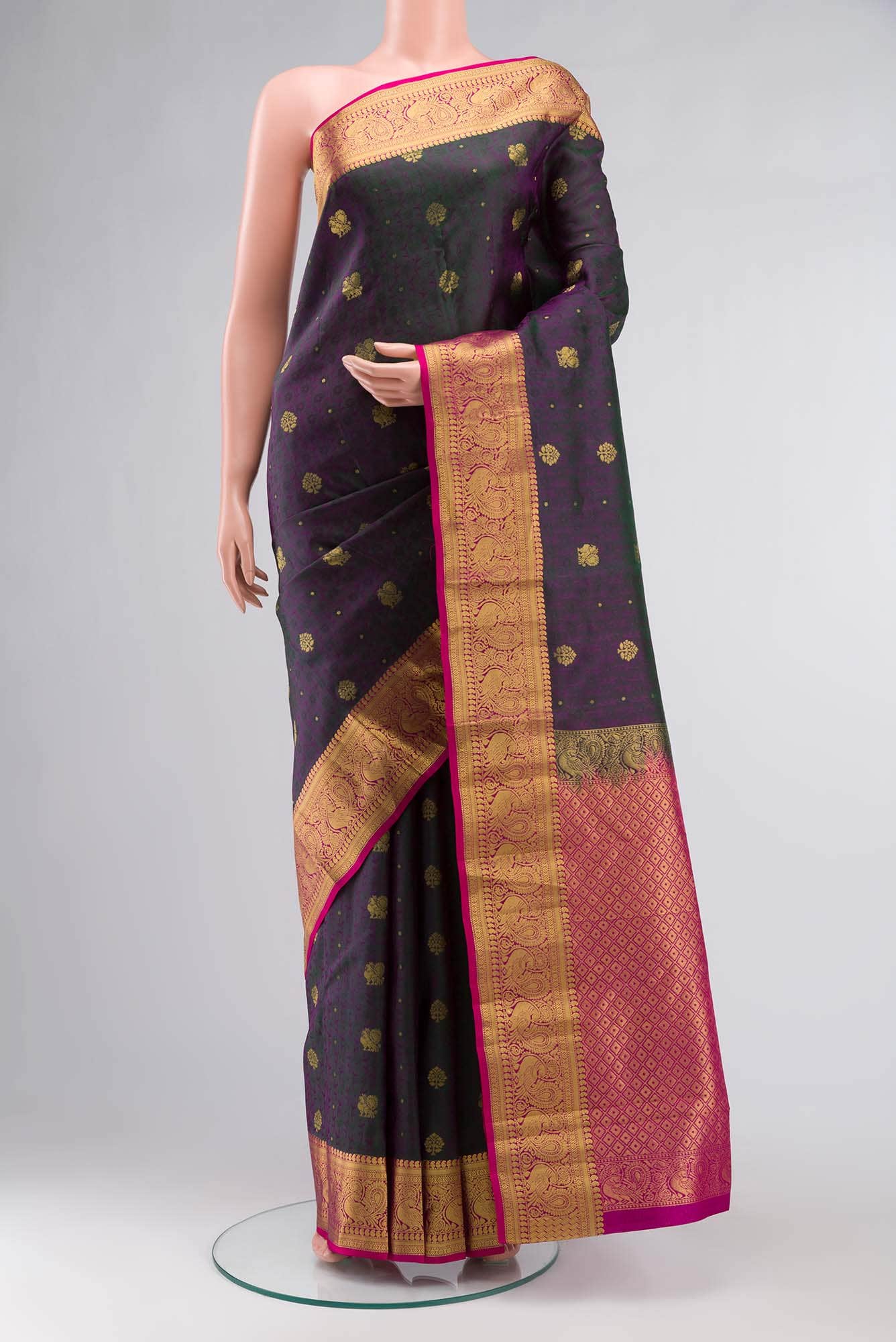 Blue Kanchipuram Silk Saree