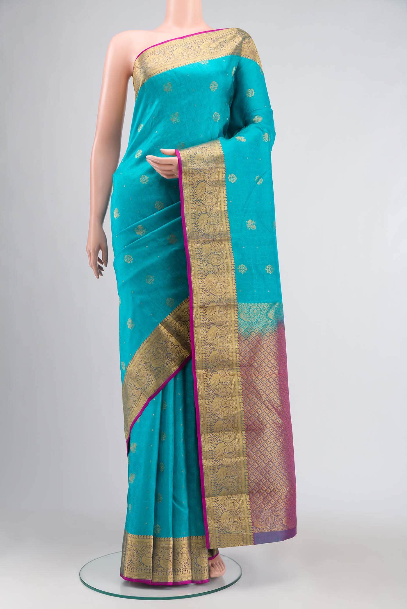 Blue Kanchipuram Silk Saree