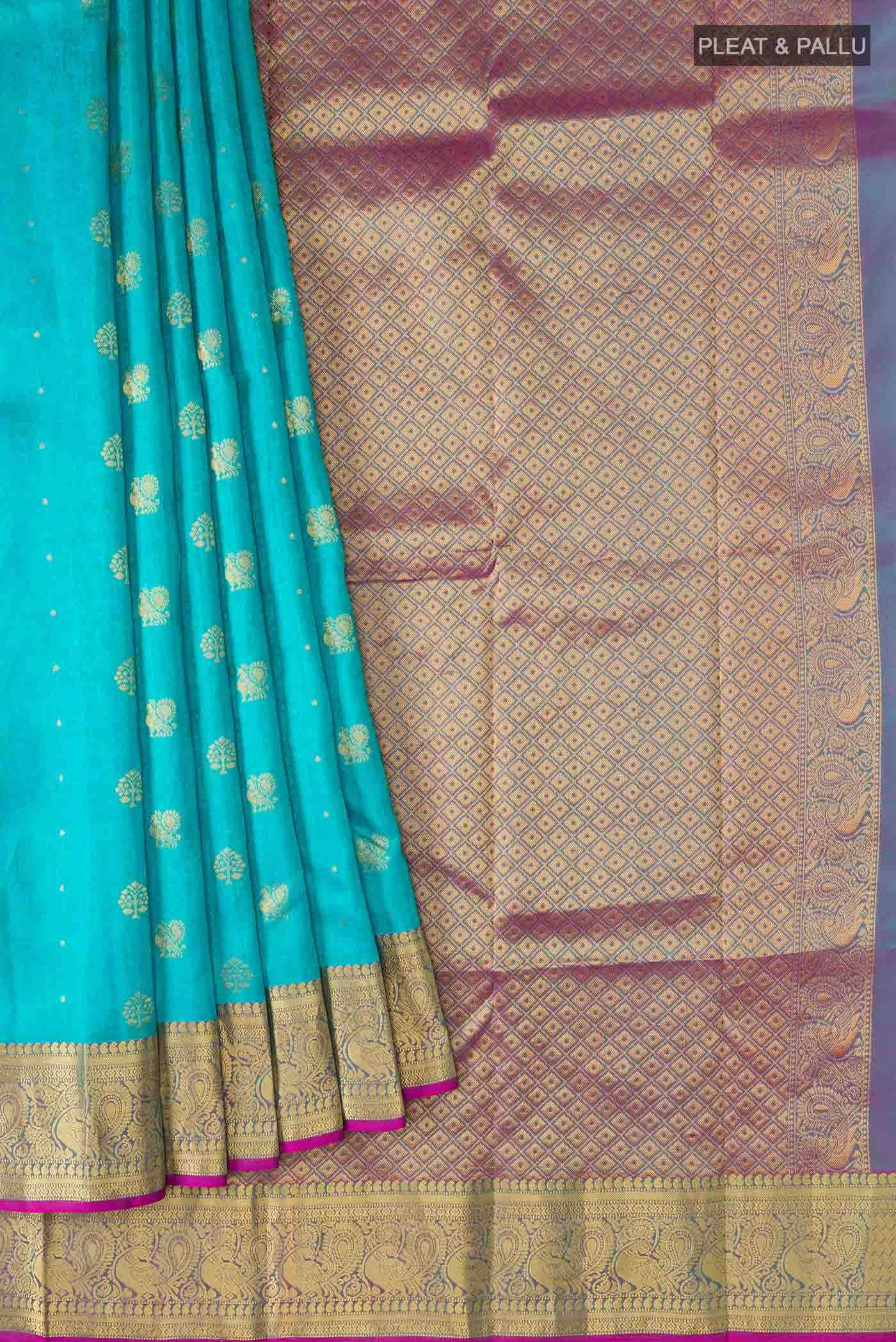 Blue Kanchipuram Silk Saree