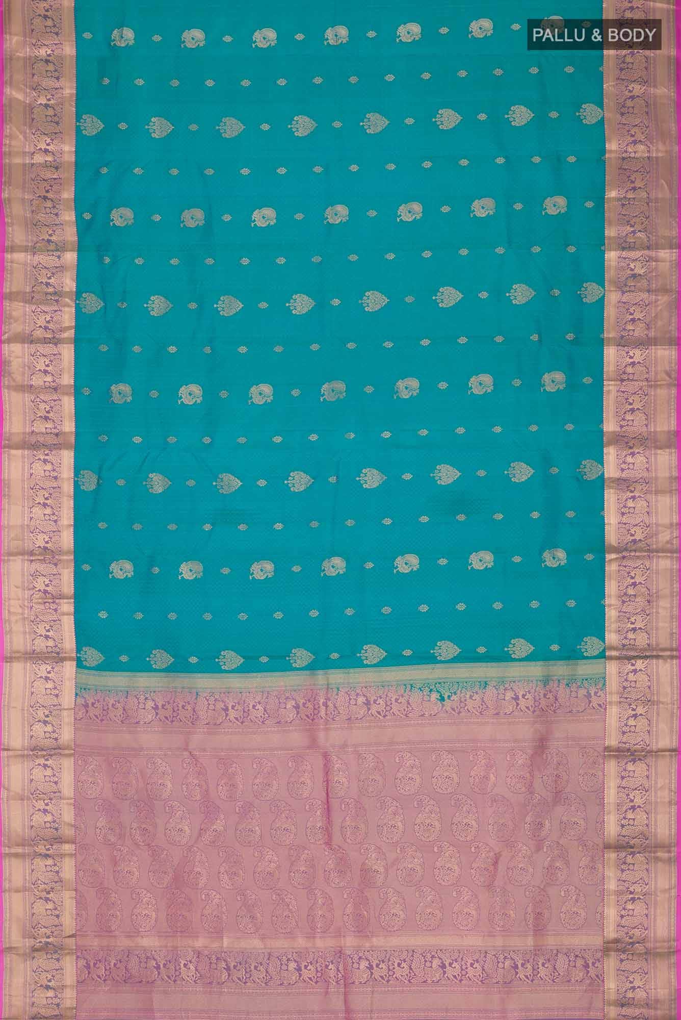 Blue Kanchipuram Silk Saree
