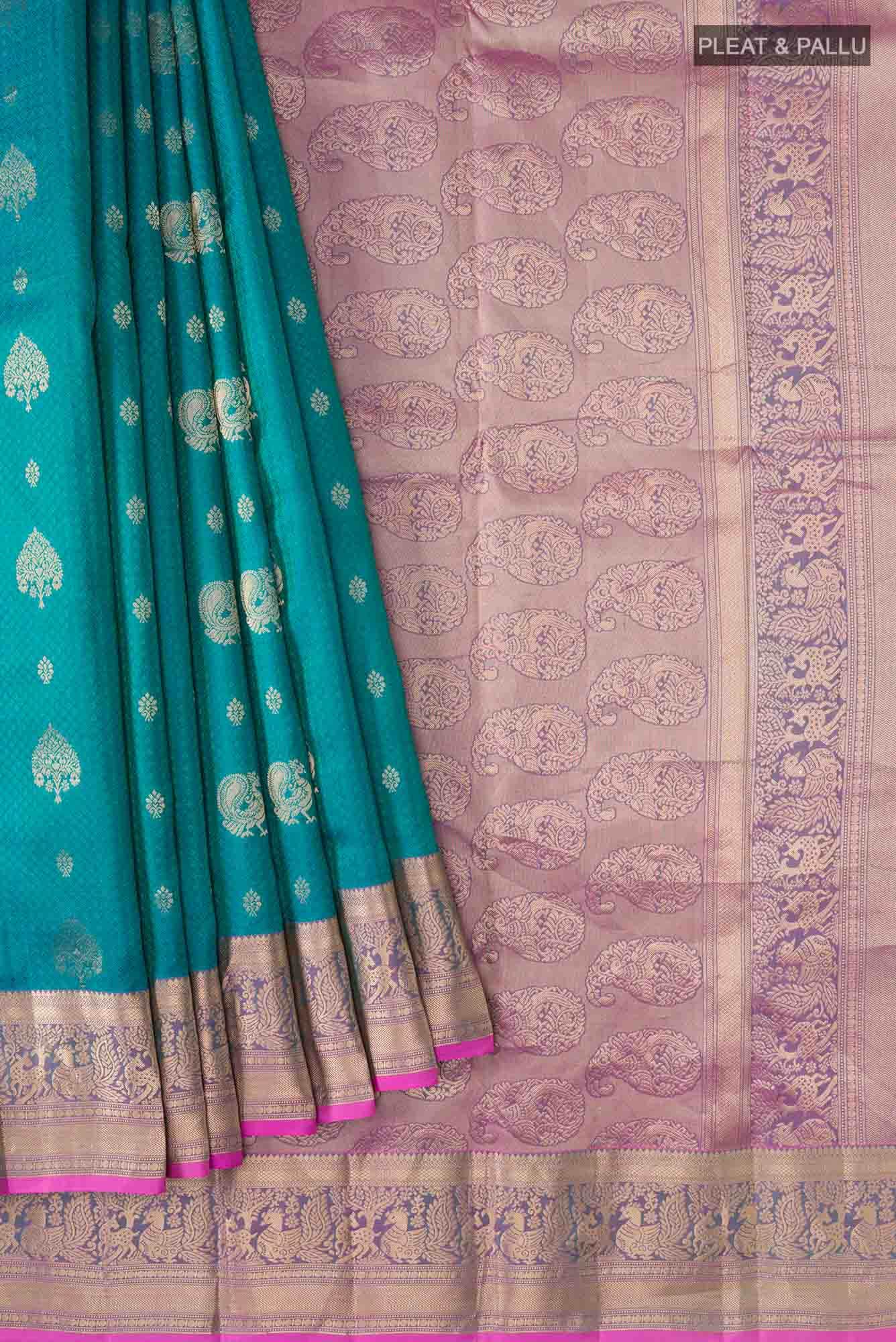 Blue Kanchipuram Silk Saree
