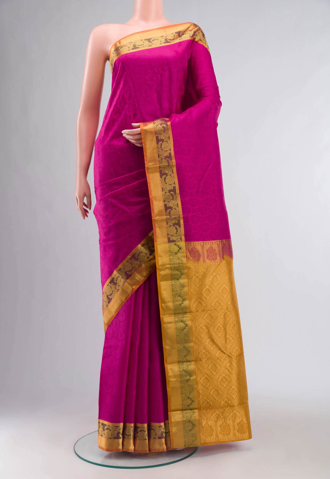 Pink Kanchipuram Silk Saree