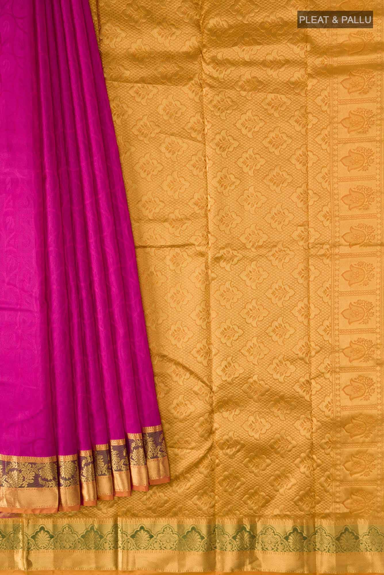 Pink Kanchipuram Silk Saree