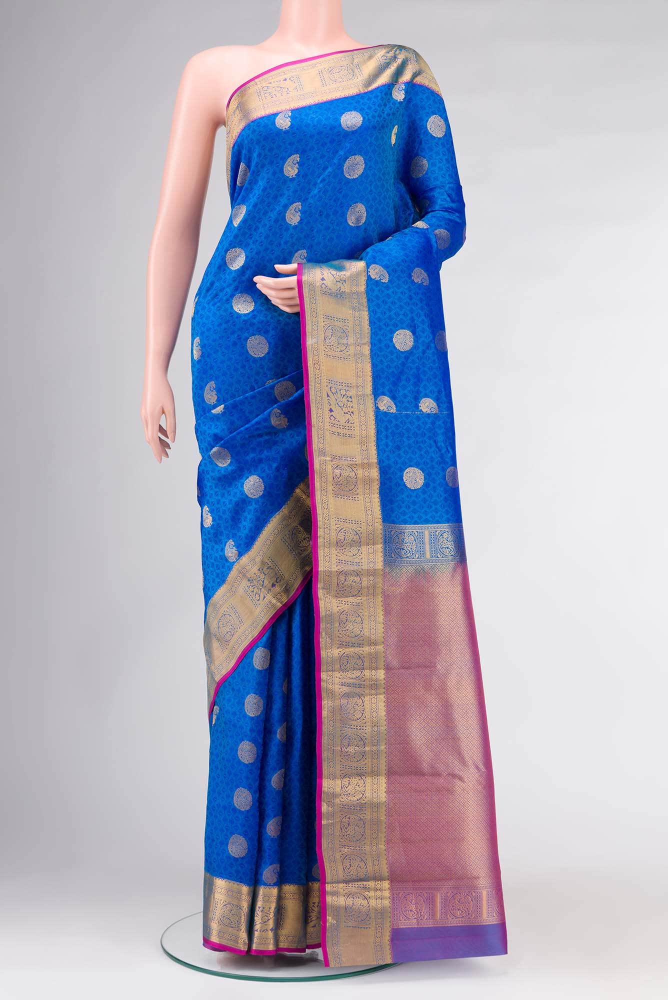 Blue Kanchipuram Silk Saree