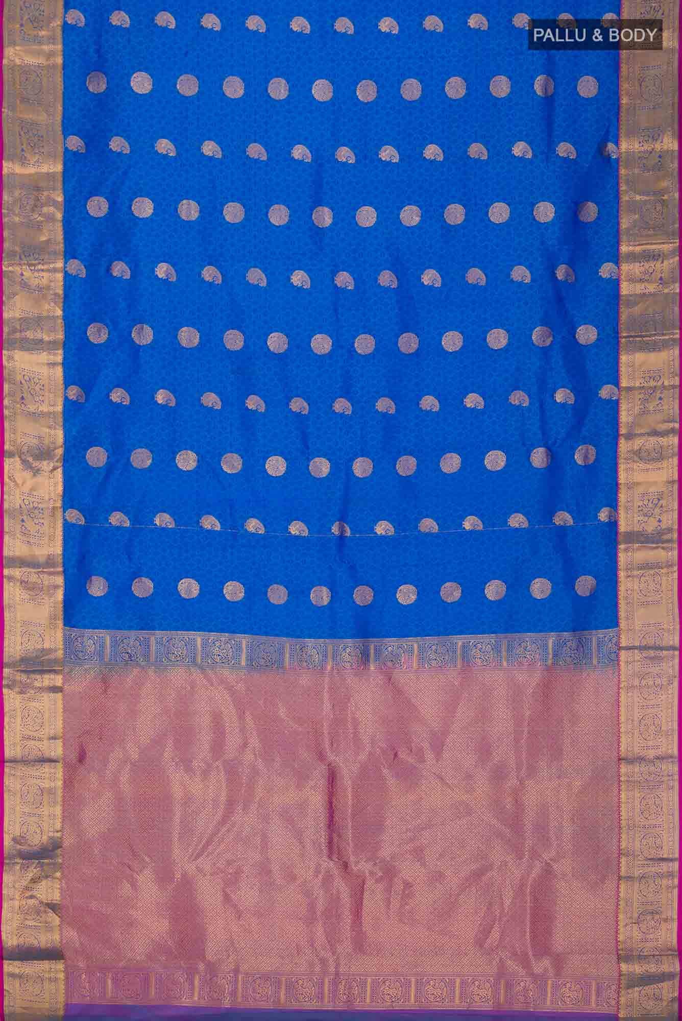 Blue Kanchipuram Silk Saree