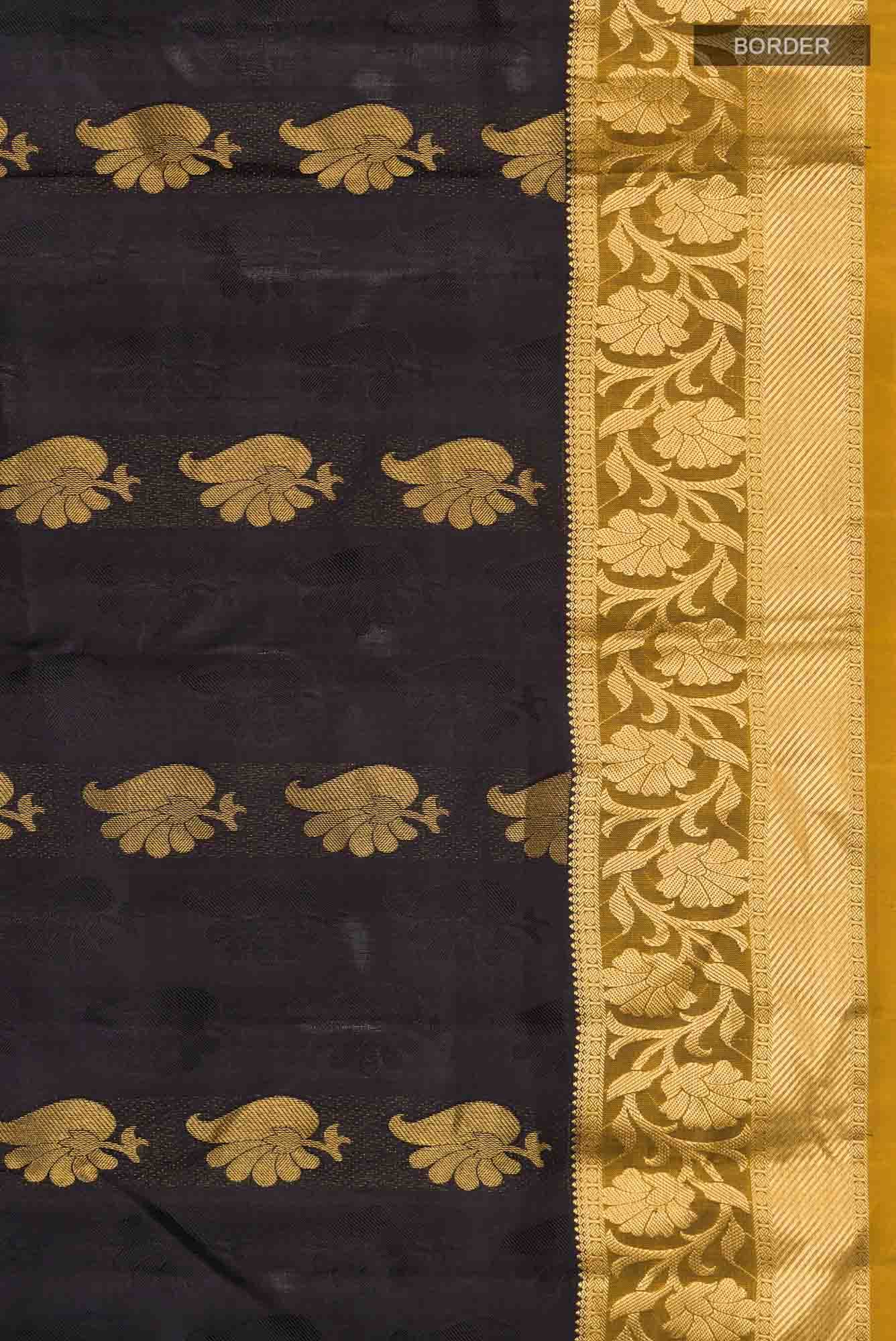 Black Kanchipuram Silk Saree