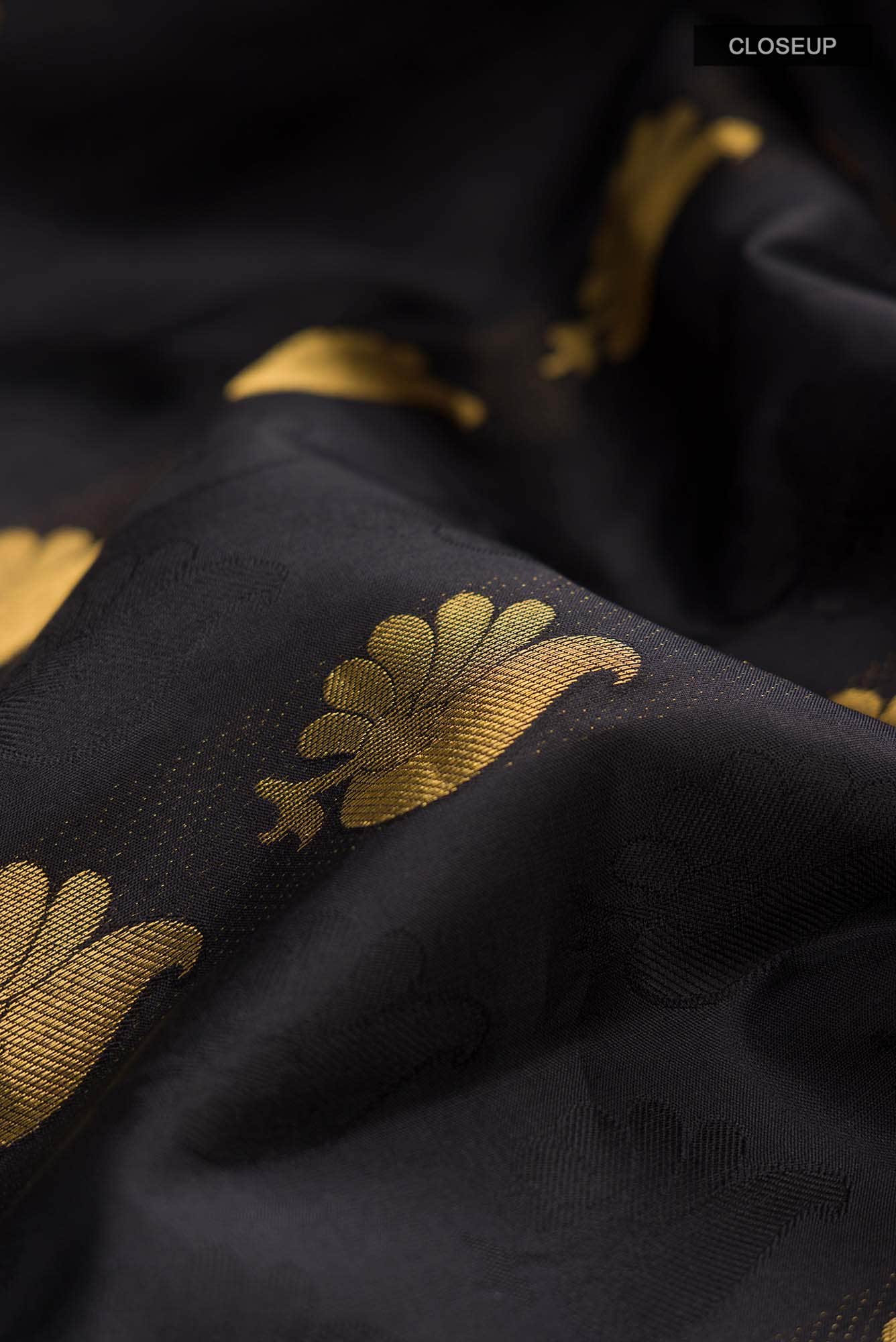 Black Kanchipuram Silk Saree