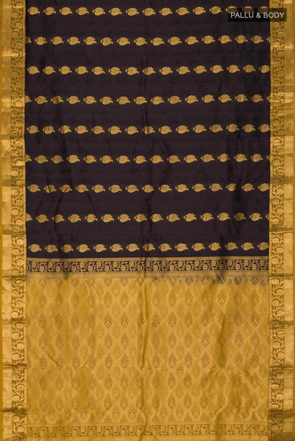 Black Kanchipuram Silk Saree