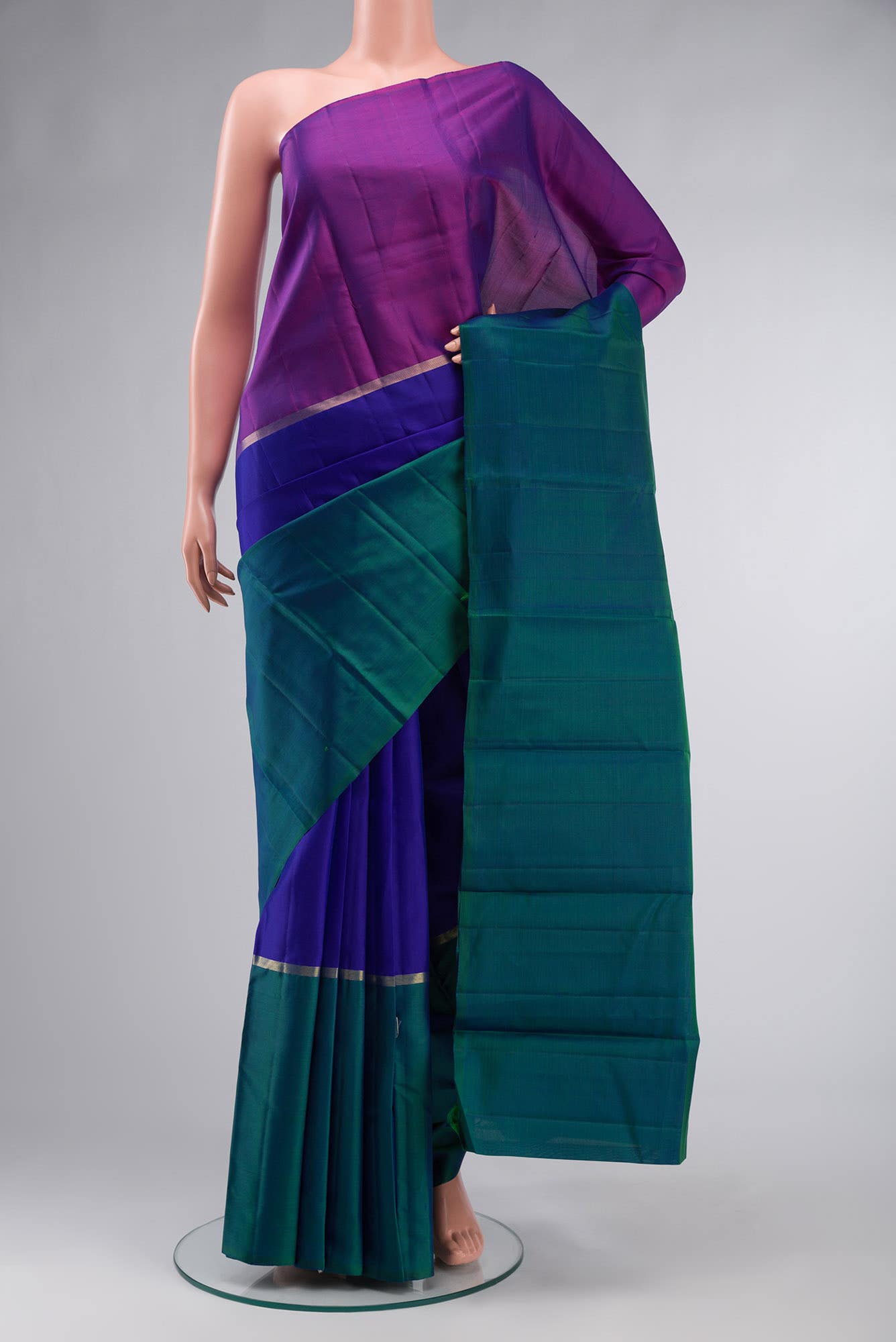 Blue Kanchipuram Silk Saree