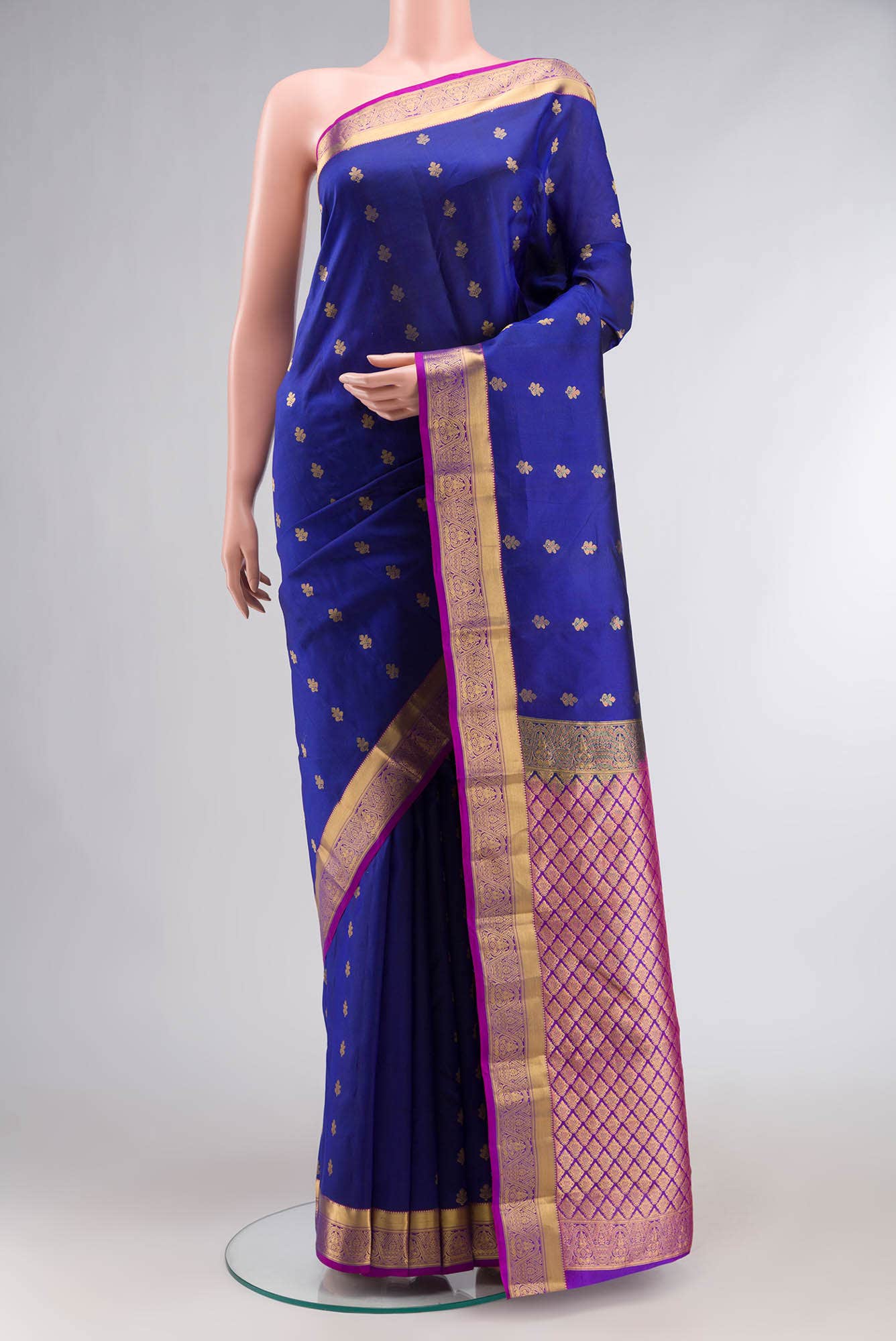 Blue Kanchipuram Silk Saree