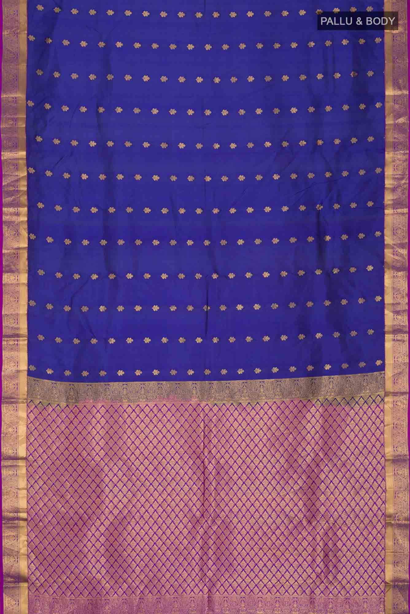 Blue Kanchipuram Silk Saree