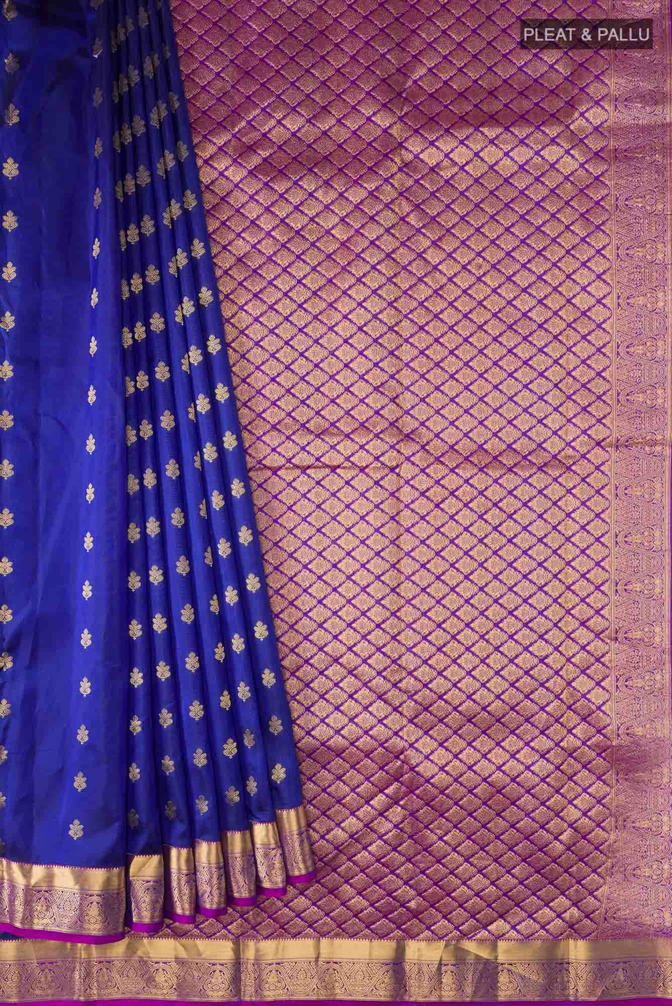 Blue Kanchipuram Silk Saree