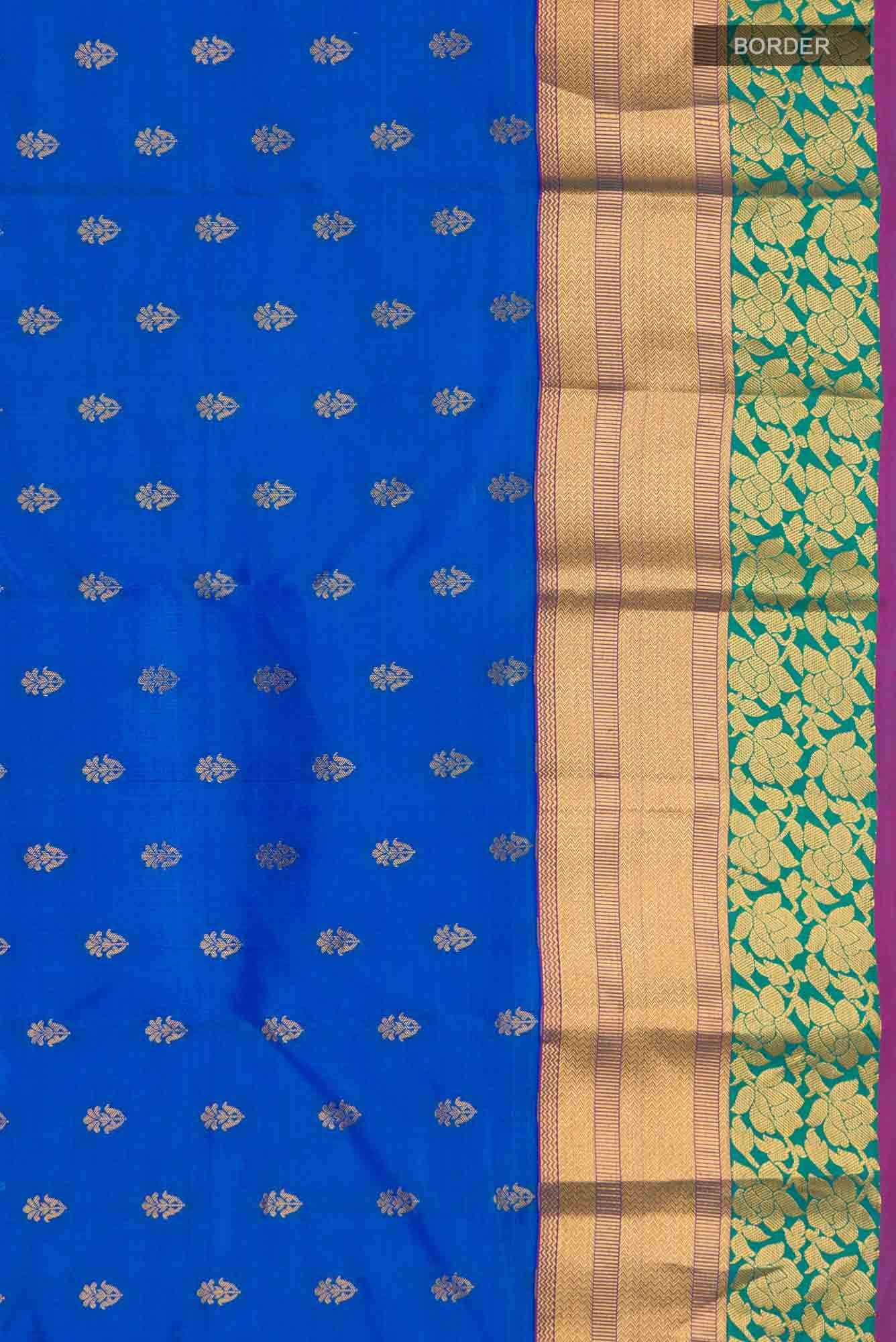 Blue Kanchipuram Silk Saree