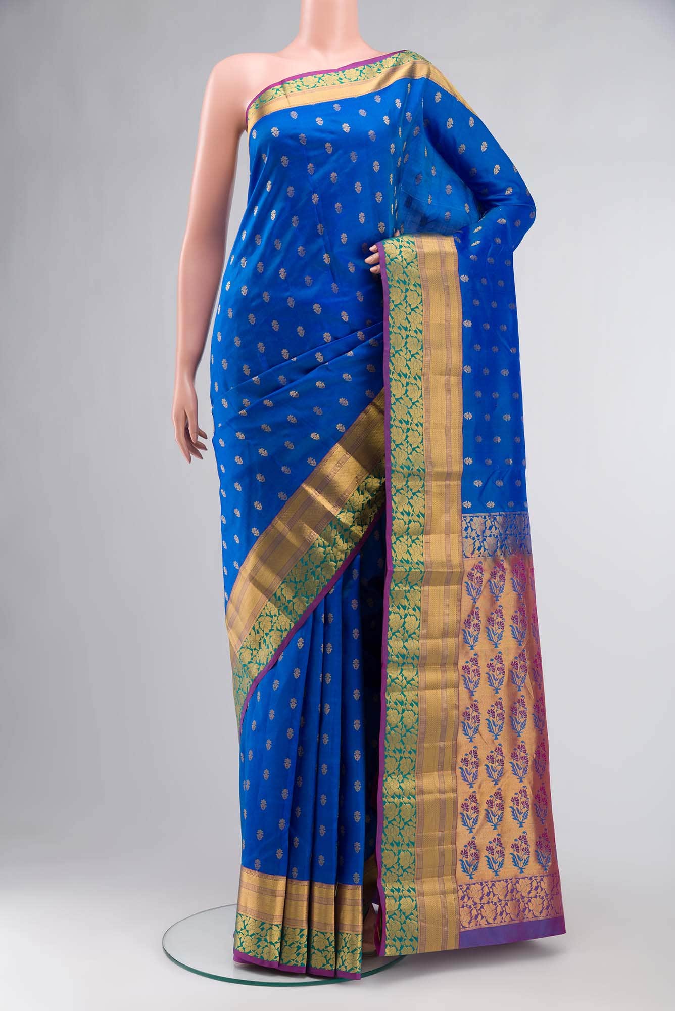 Blue Kanchipuram Silk Saree