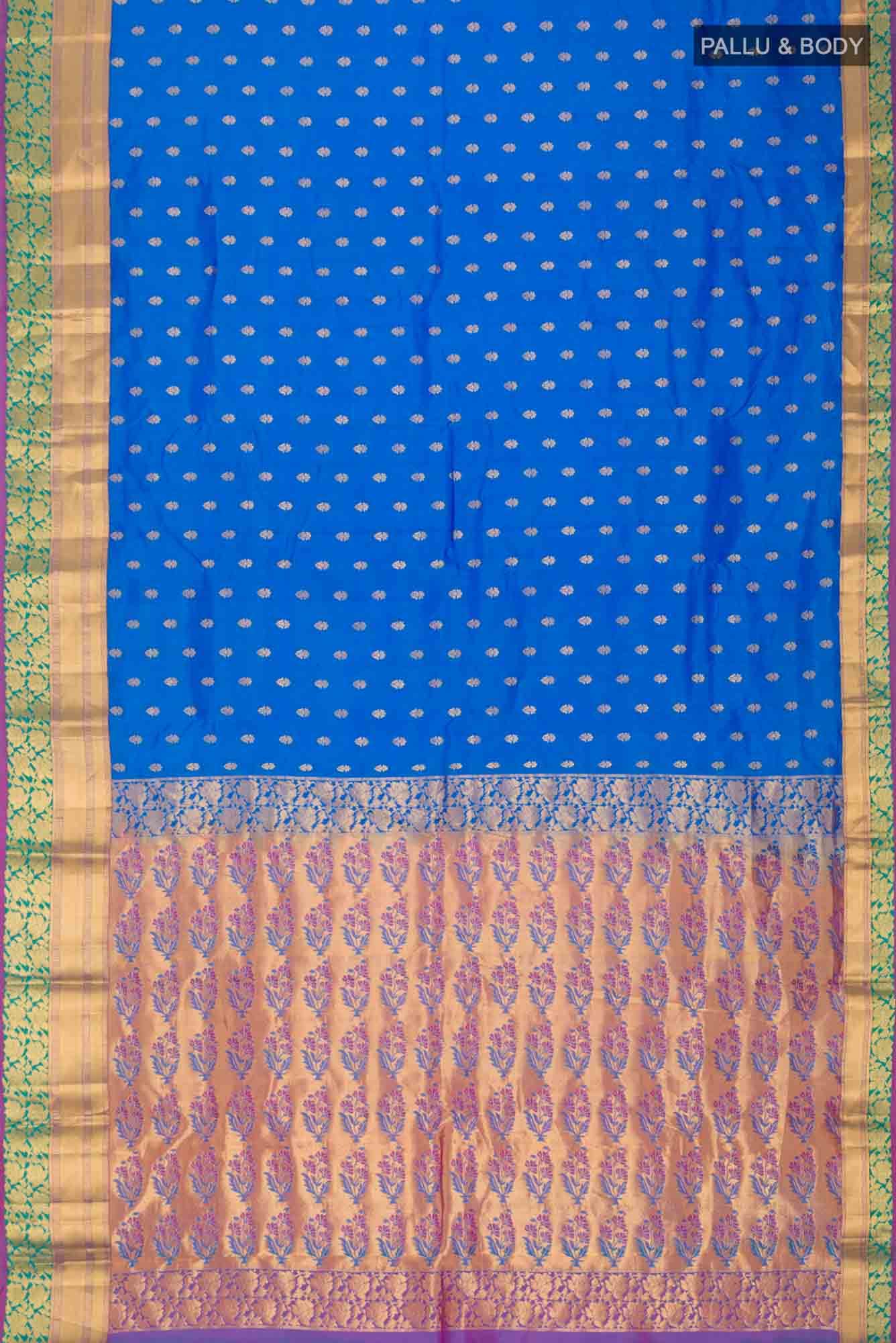 Blue Kanchipuram Silk Saree