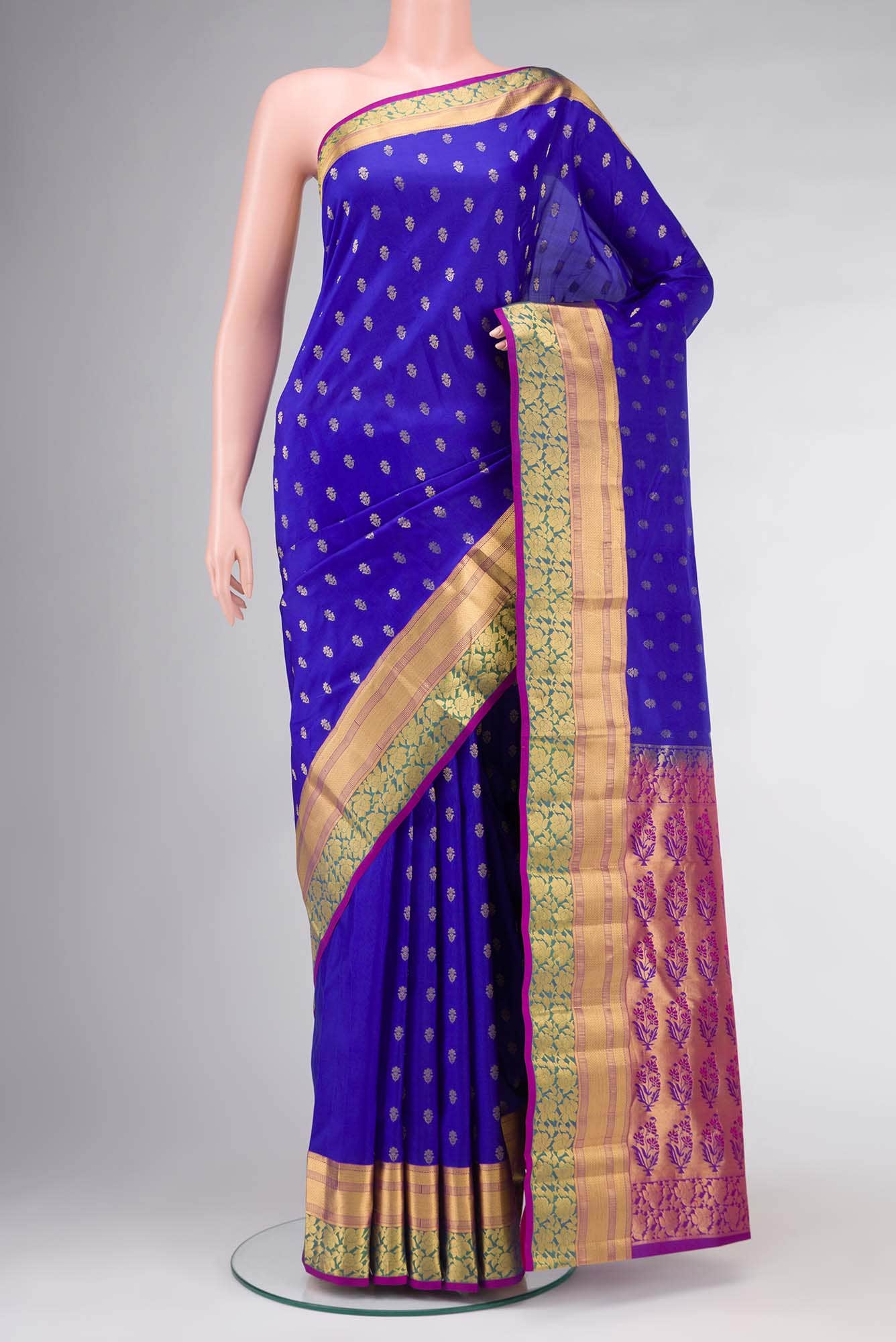 Blue Kanchipuram Silk Saree
