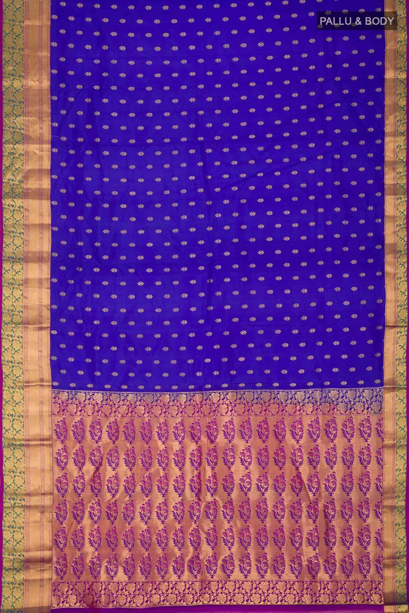 Blue Kanchipuram Silk Saree