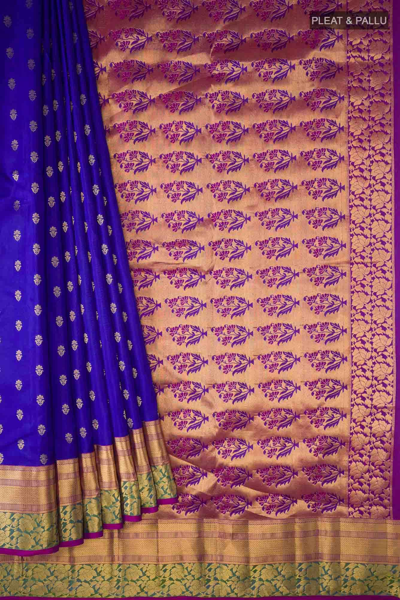 Blue Kanchipuram Silk Saree
