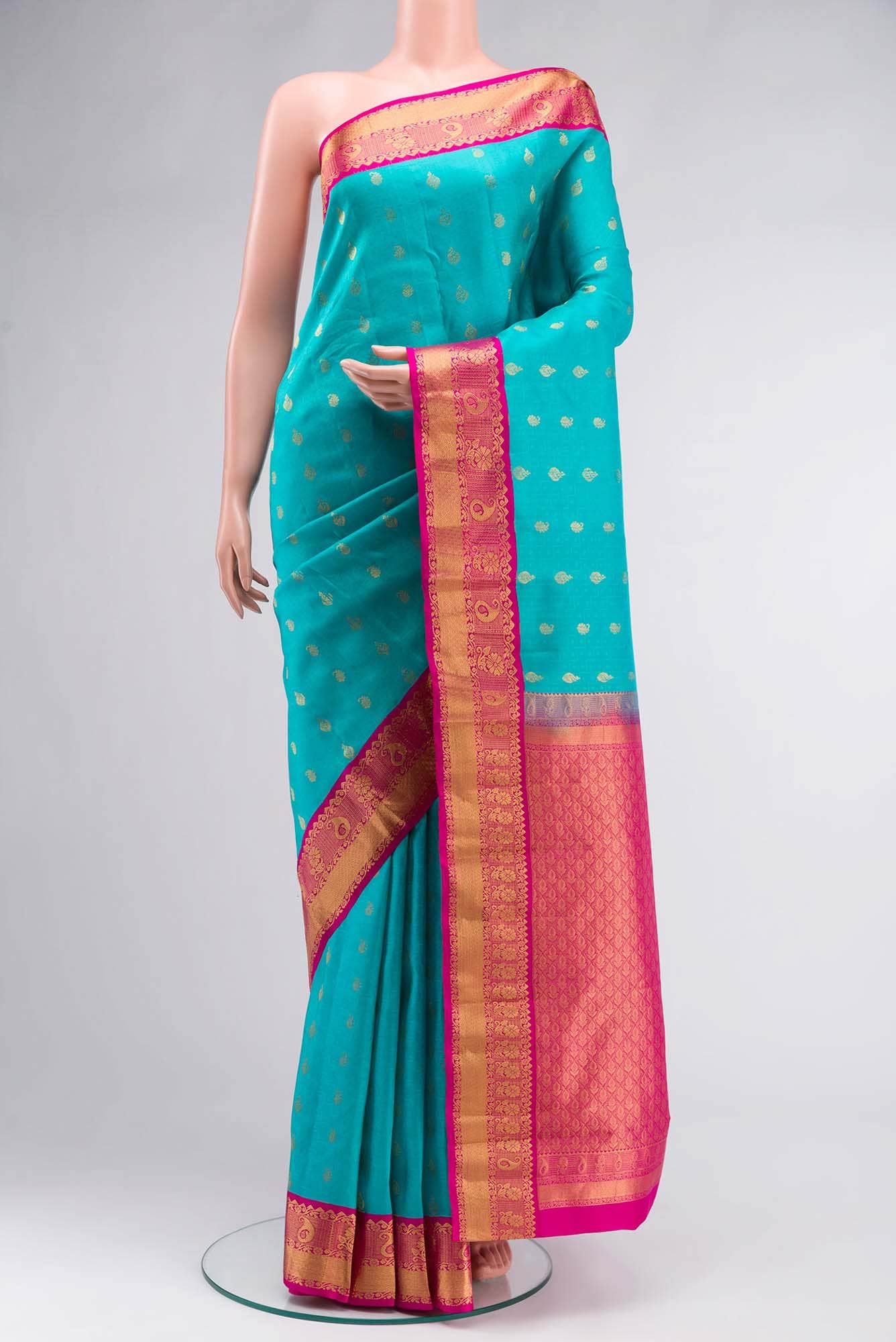 Blue Kanchipuram Silk Saree