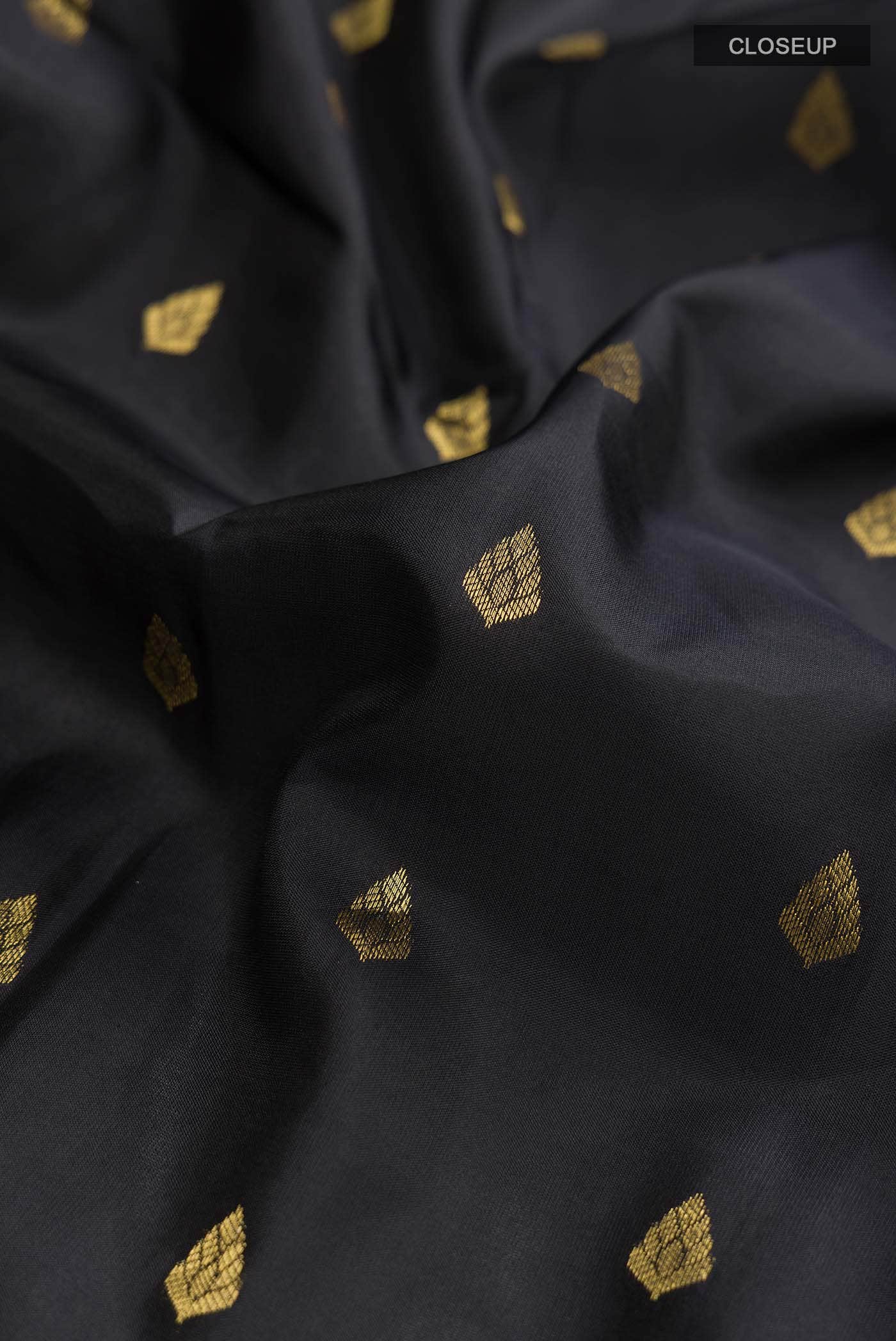 Black Kanchipuram Silk Saree