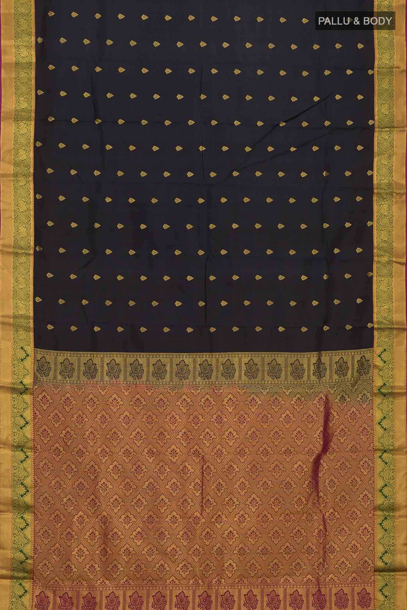 Black Kanchipuram Silk Saree