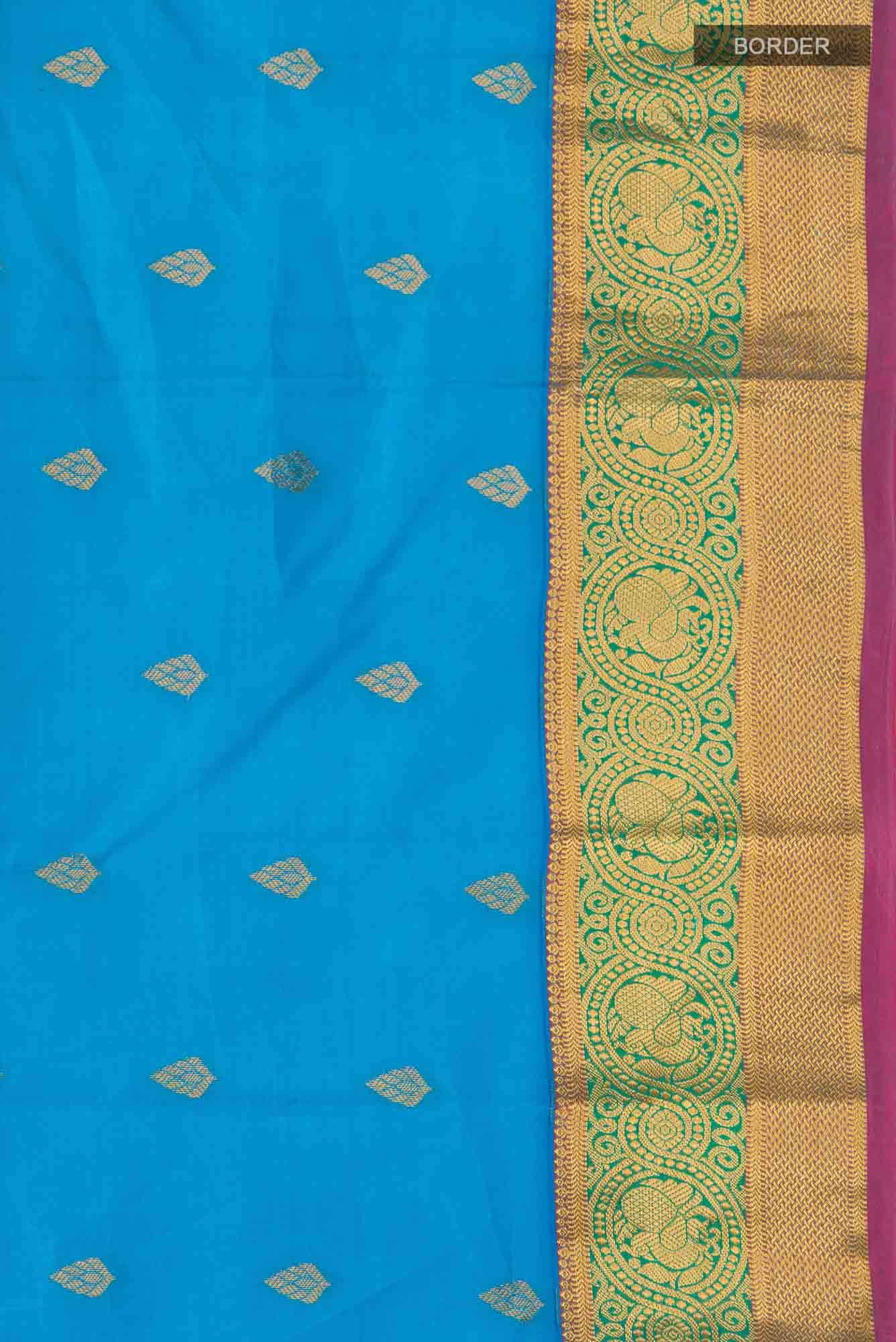 Blue Kanchipuram Silk Saree