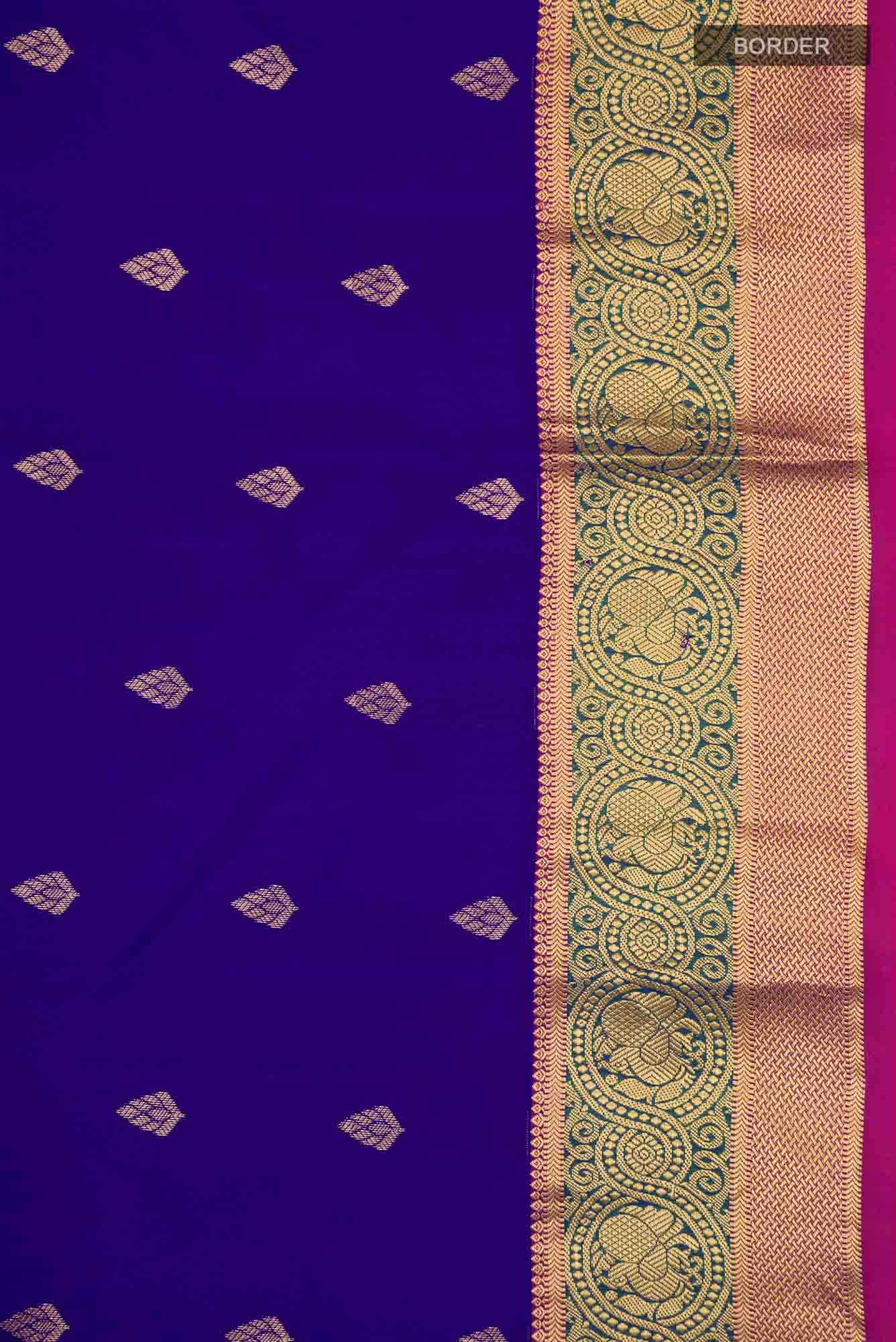 Blue Kanchipuram Silk Saree