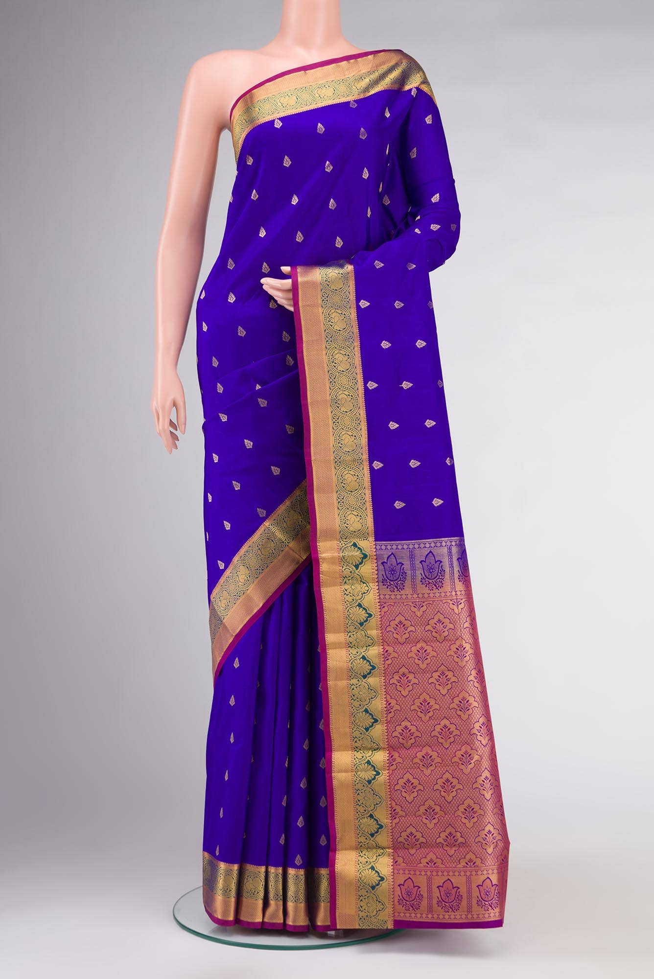 Blue Kanchipuram Silk Saree