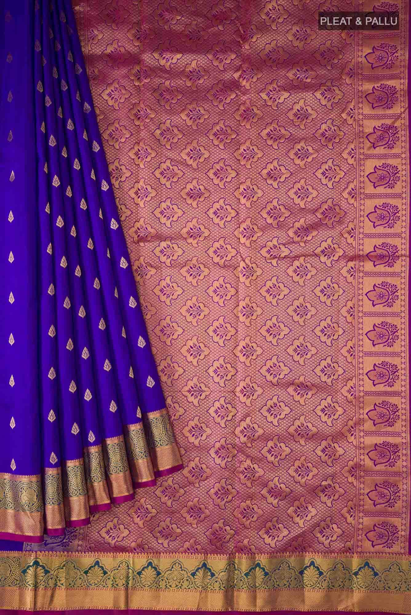 Blue Kanchipuram Silk Saree