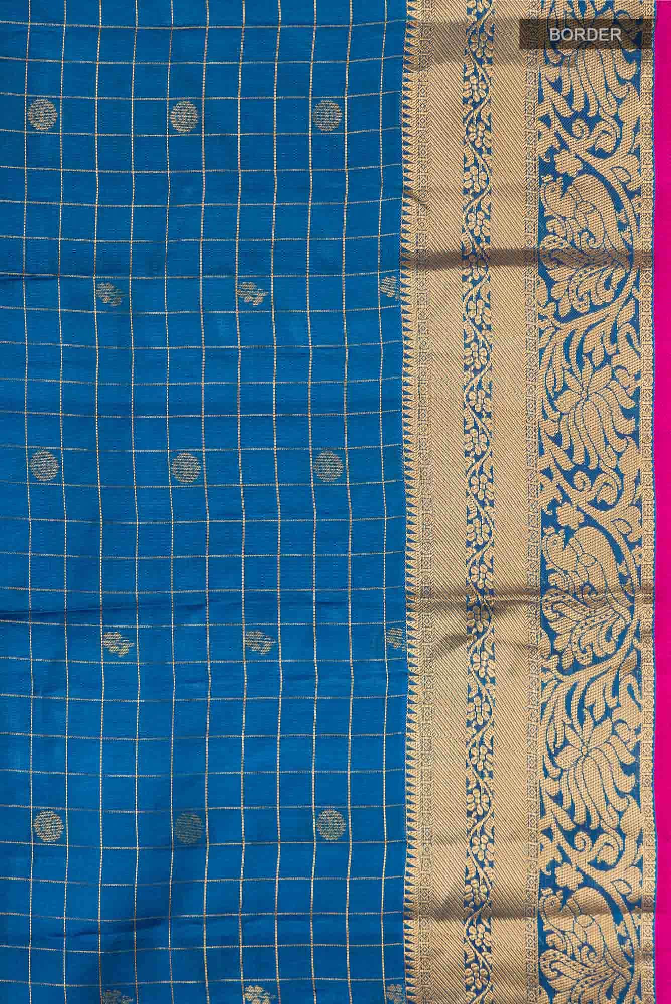 Blue Kanchipuram Silk Saree