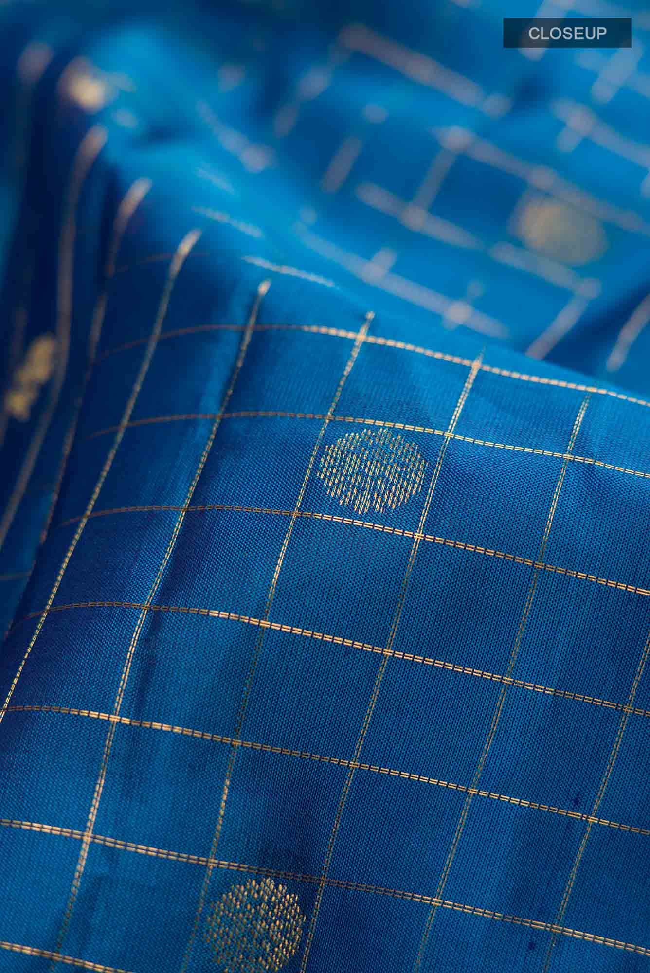 Blue Kanchipuram Silk Saree