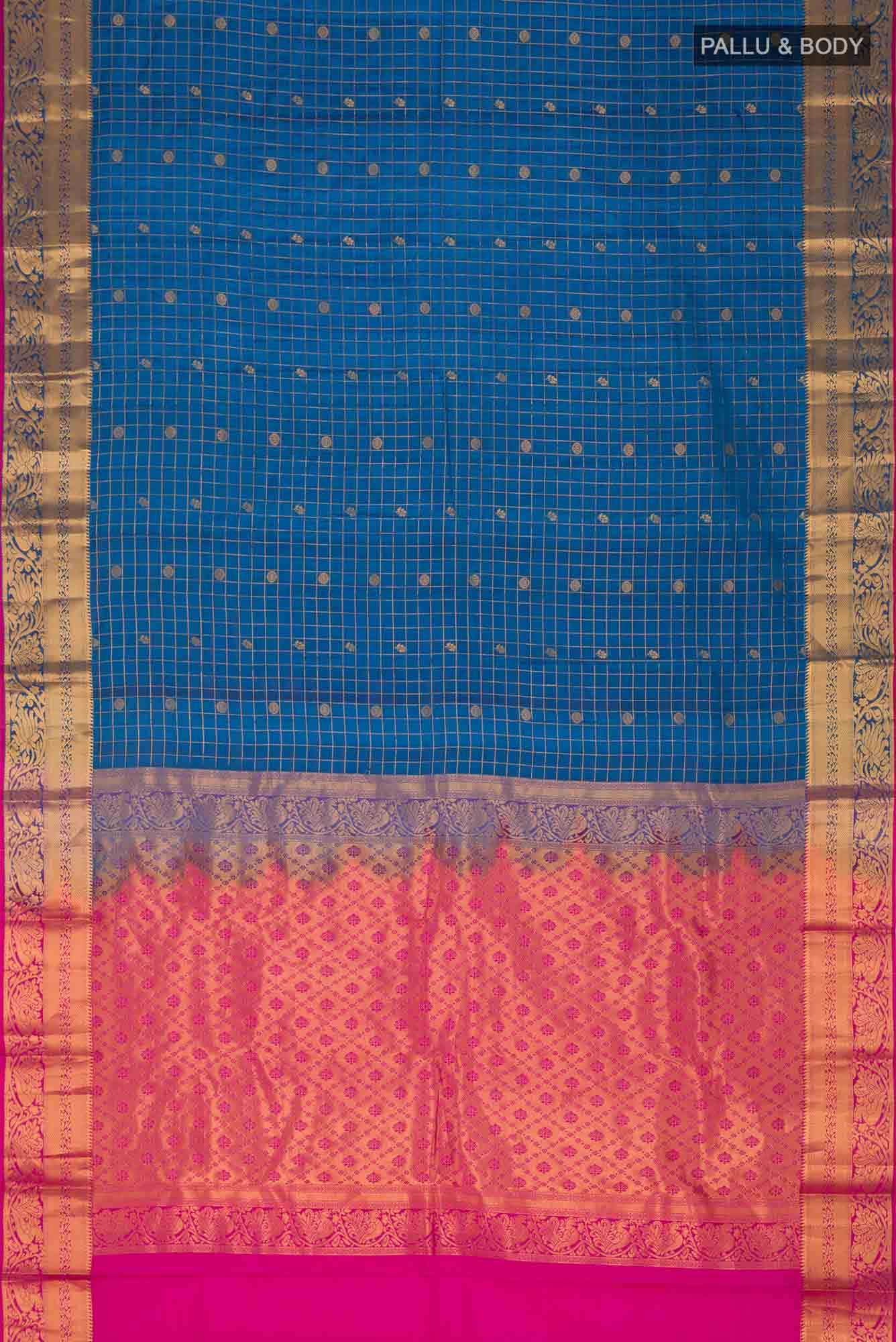 Blue Kanchipuram Silk Saree